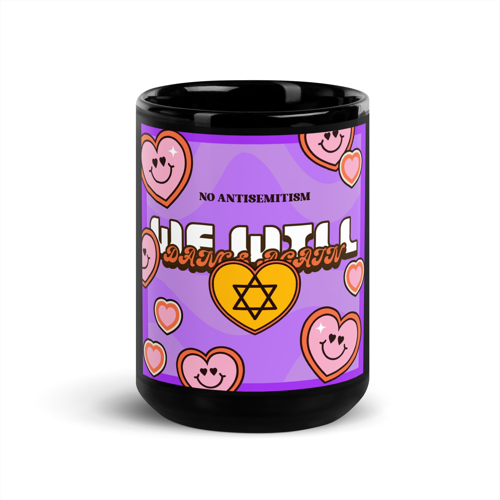 We Will Dance | Retro-Purple Style | Black Glossy Mug Jouparty