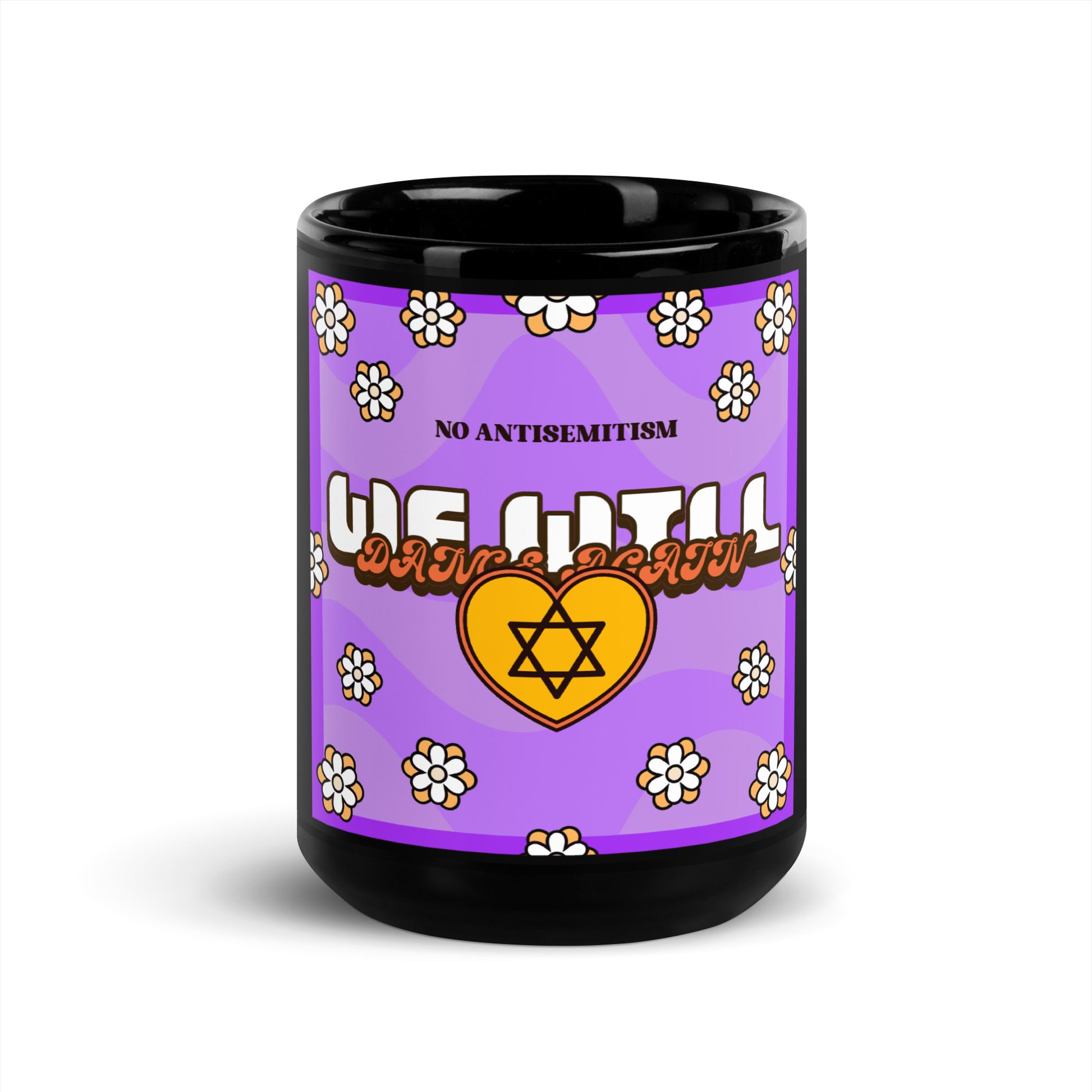We Will Dance | Retro-Purple Style | Black Glossy Mug