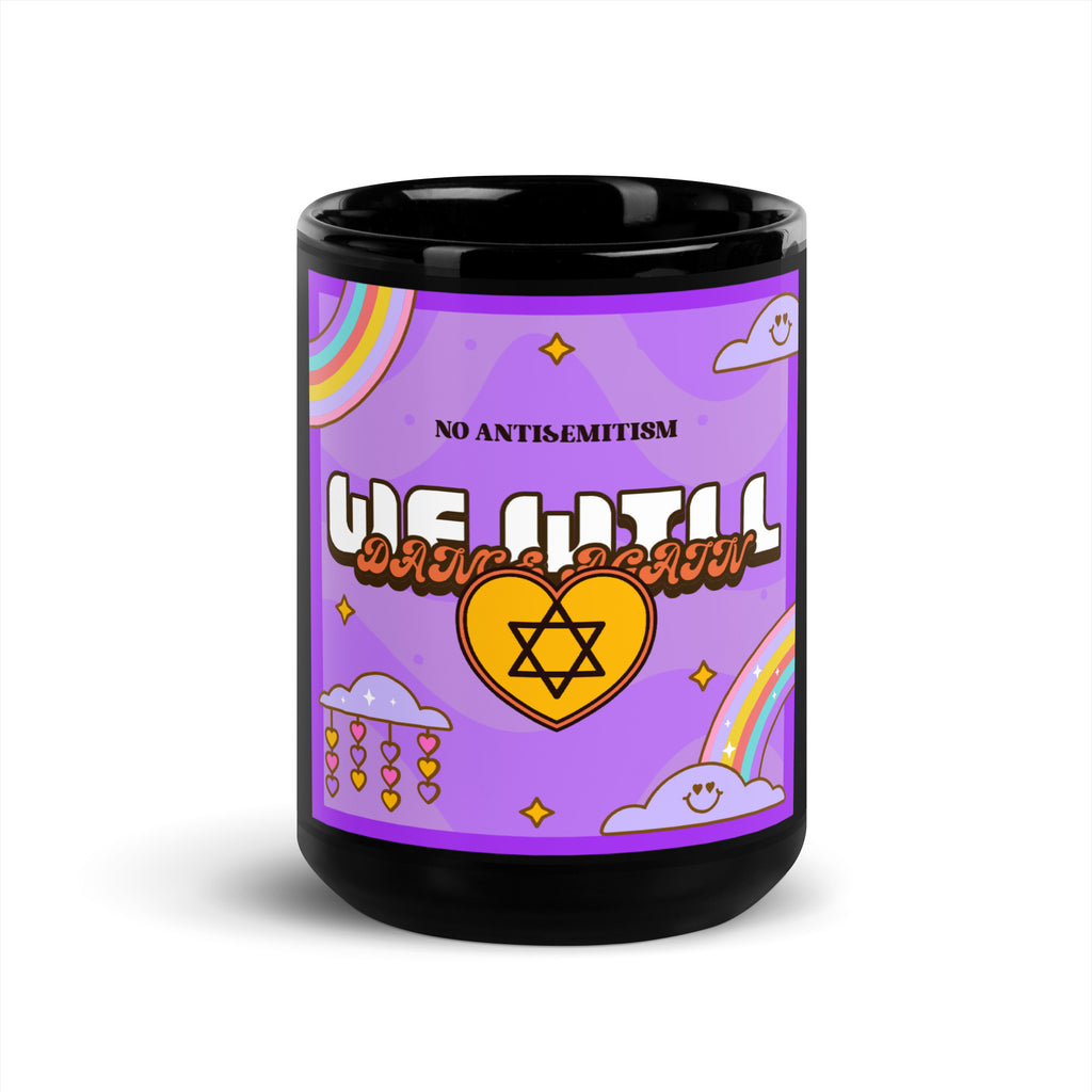 We Will Dance | Retro-Purple Style | Black Glossy Mug
