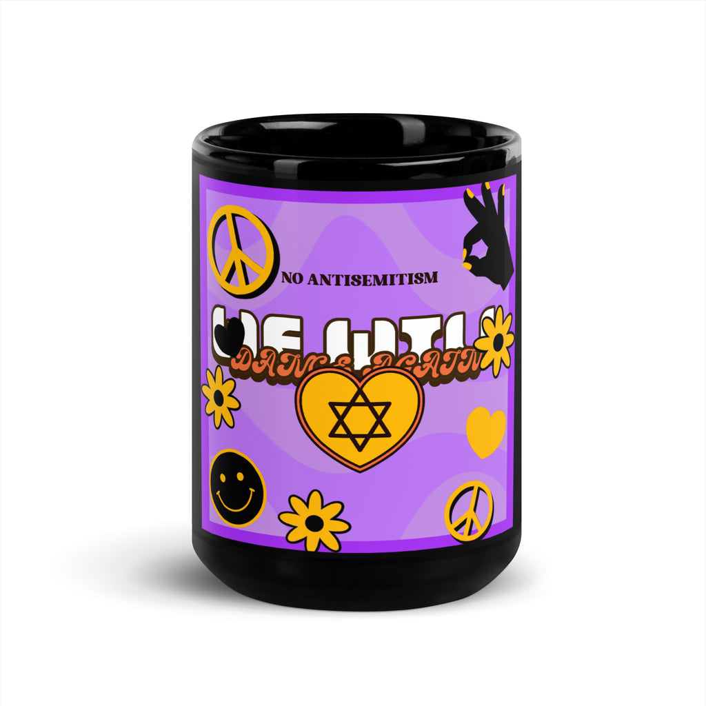 We Will Dance | Retro-Purple Style | Black Glossy Mug Jouparty