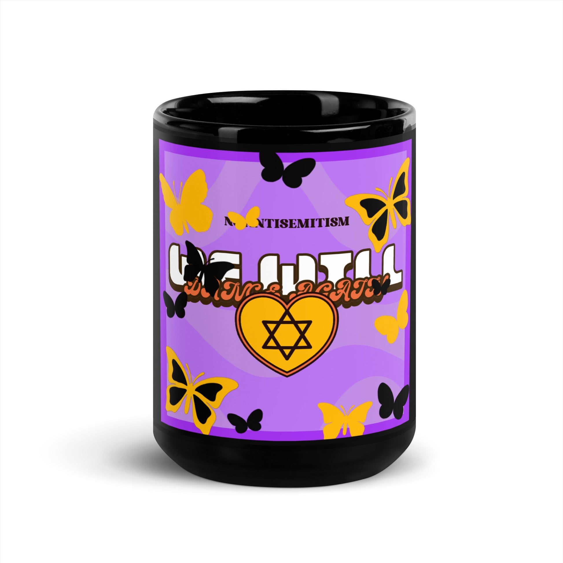 We Will Dance | Retro-Purple Style | Black Glossy Mug Jouparty