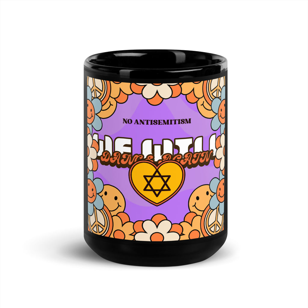 We Will Dance | Retro-Purple Style | Black Glossy Mug Jouparty