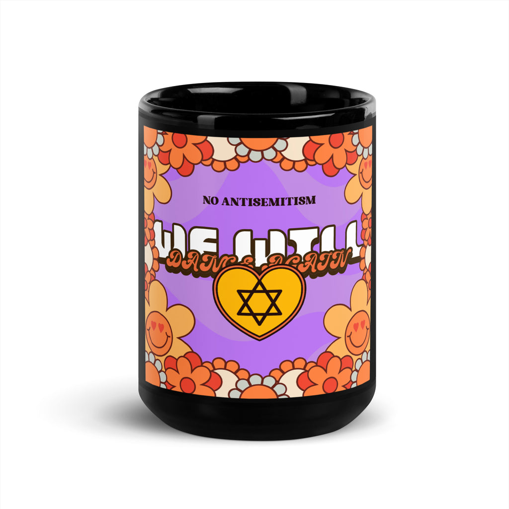 We Will Dance | Retro-Purple Style | Black Glossy Mug Jouparty