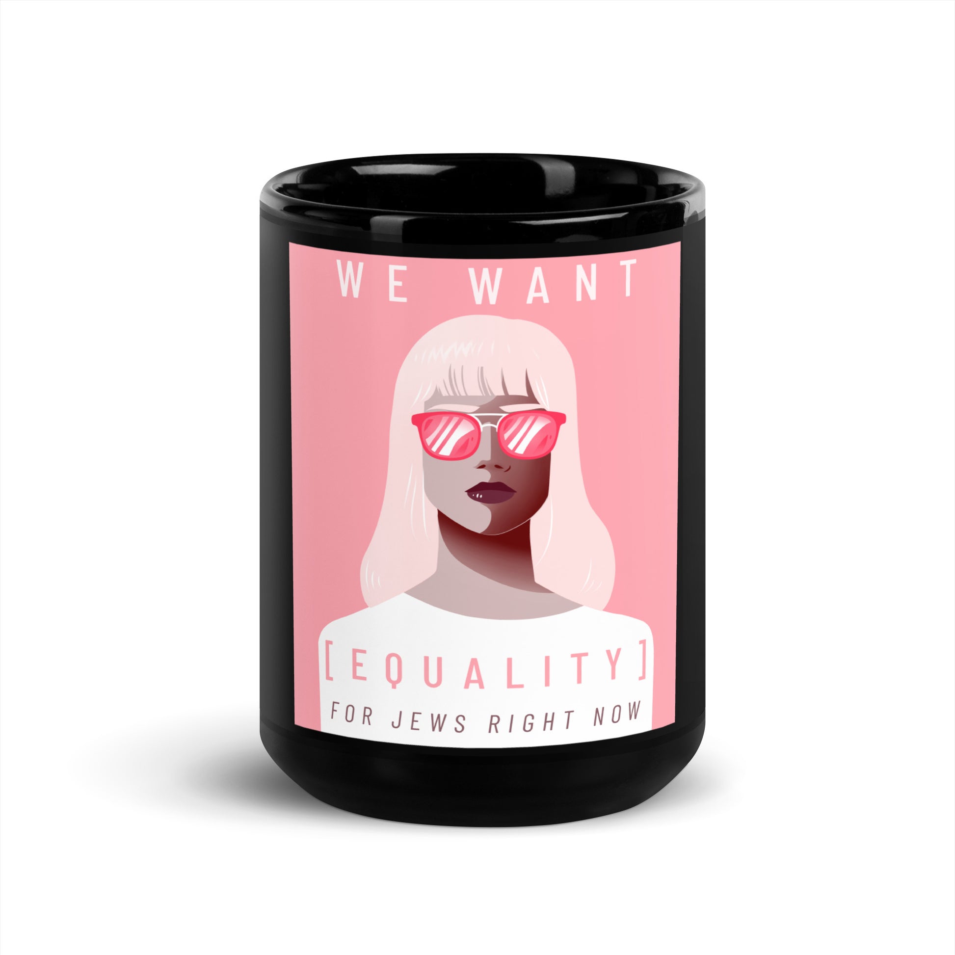 All In For Jews | Black Glossy Mug Jouparty