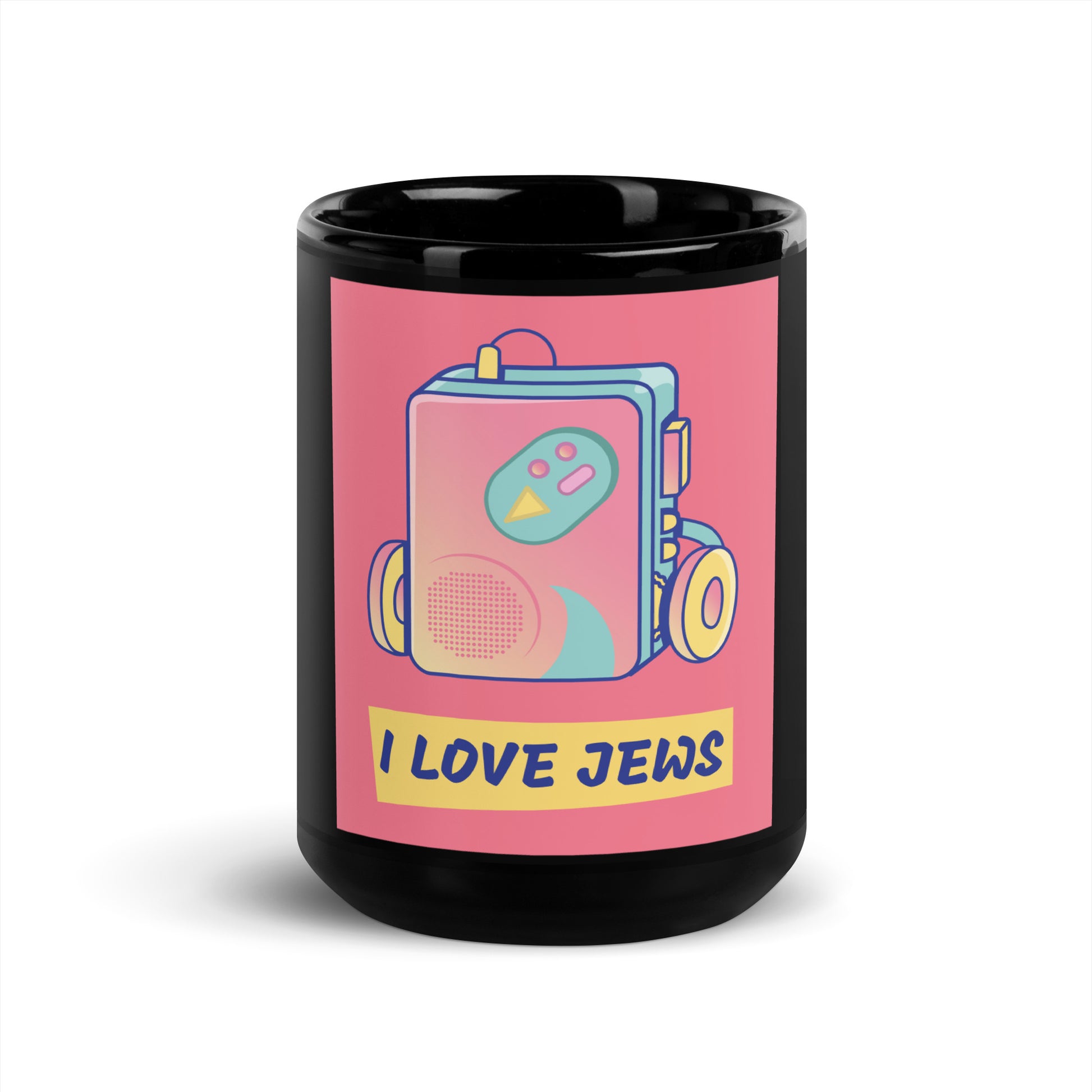 All In For Jews | Black Glossy Mug Jouparty