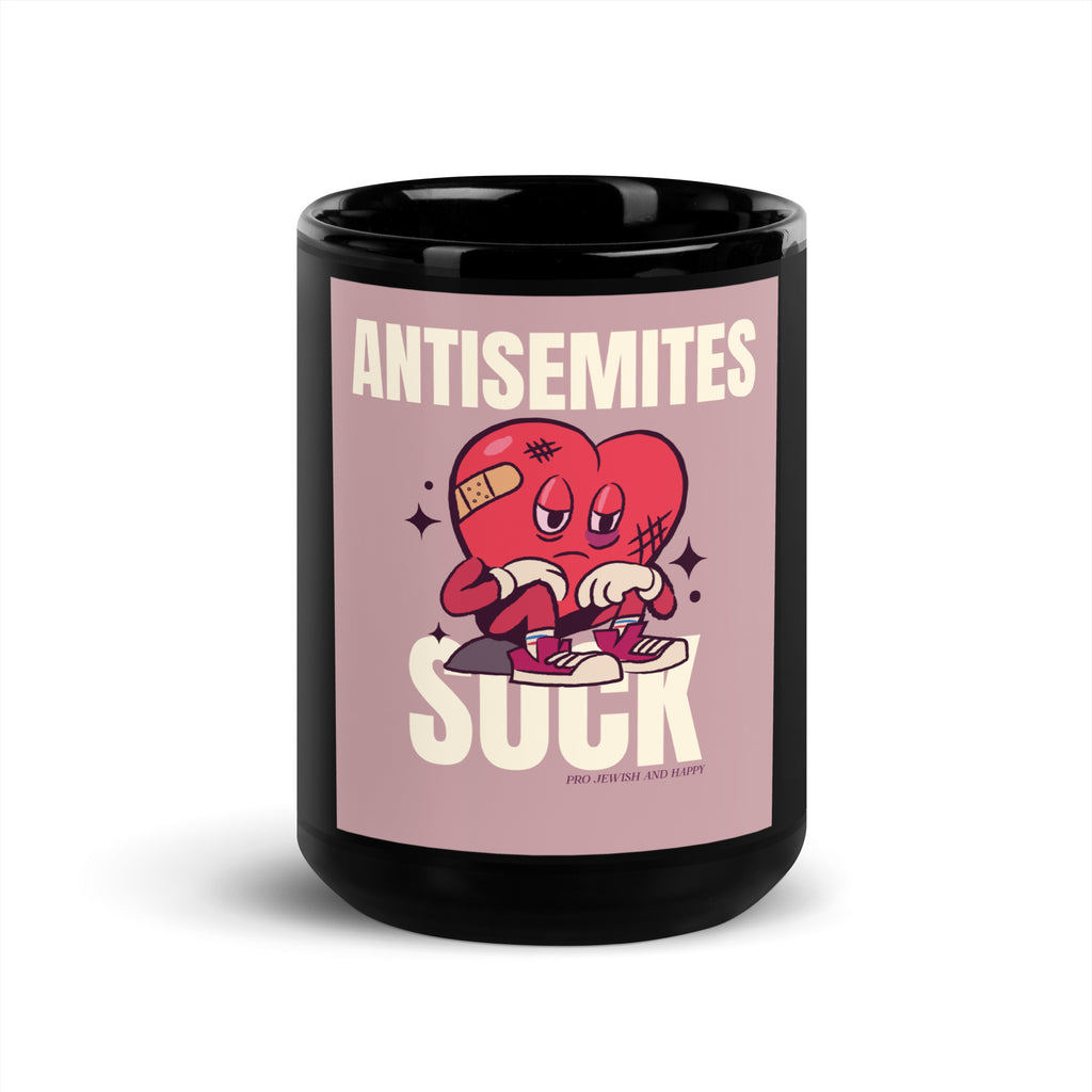 Antisemites Suck | Black Glossy Mug