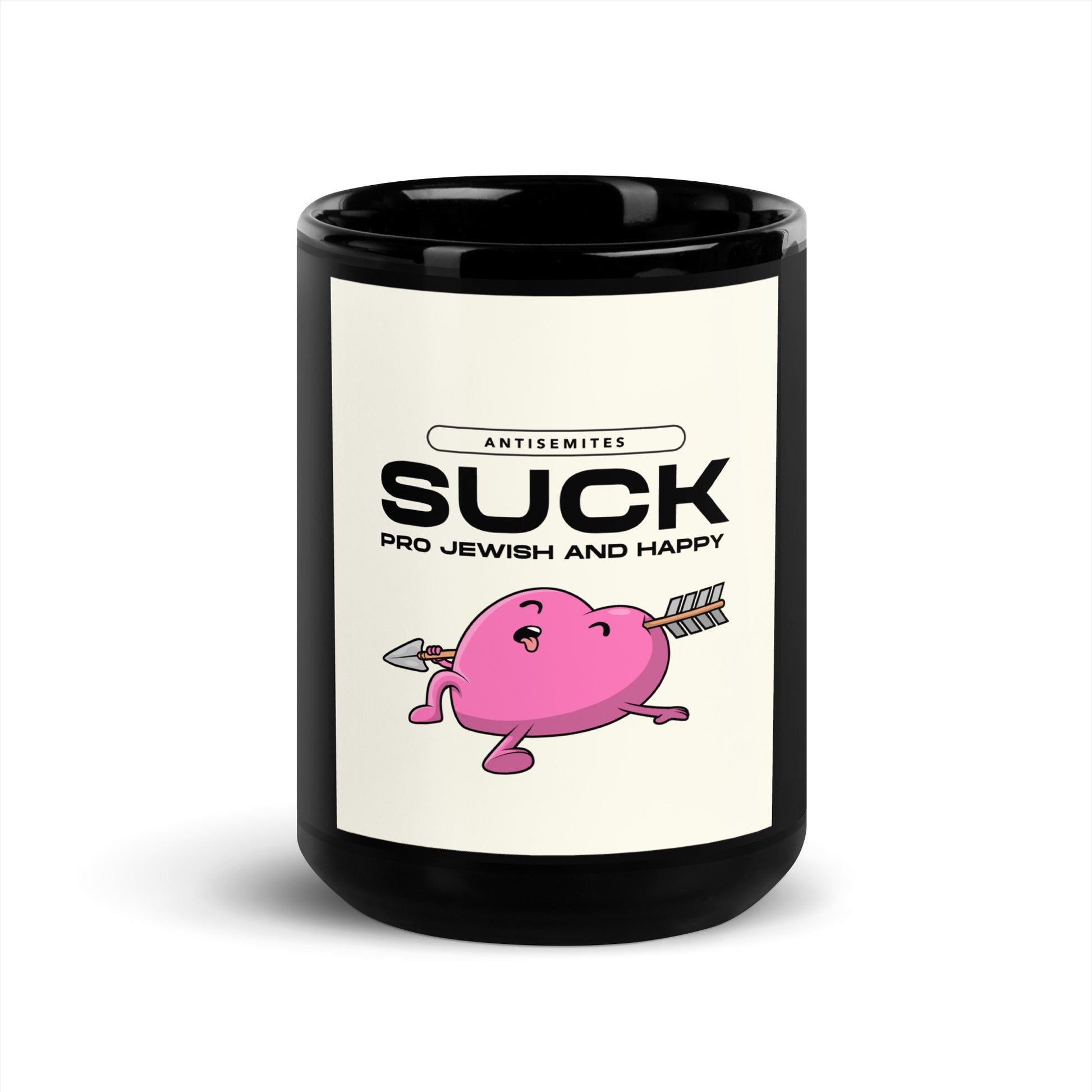 Antisemites Suck | Black Glossy Mug