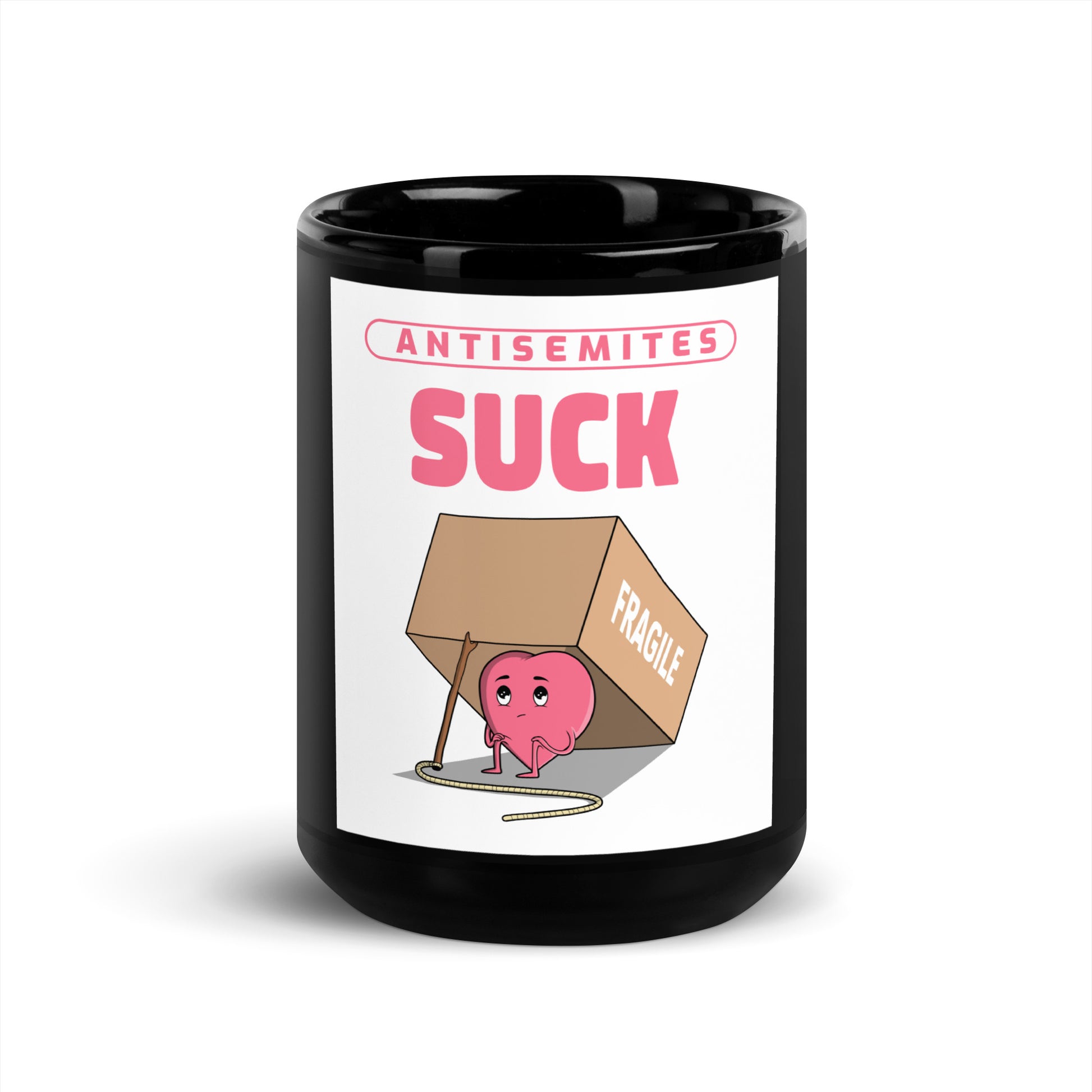 Antisemites Suck | Black Glossy Mug