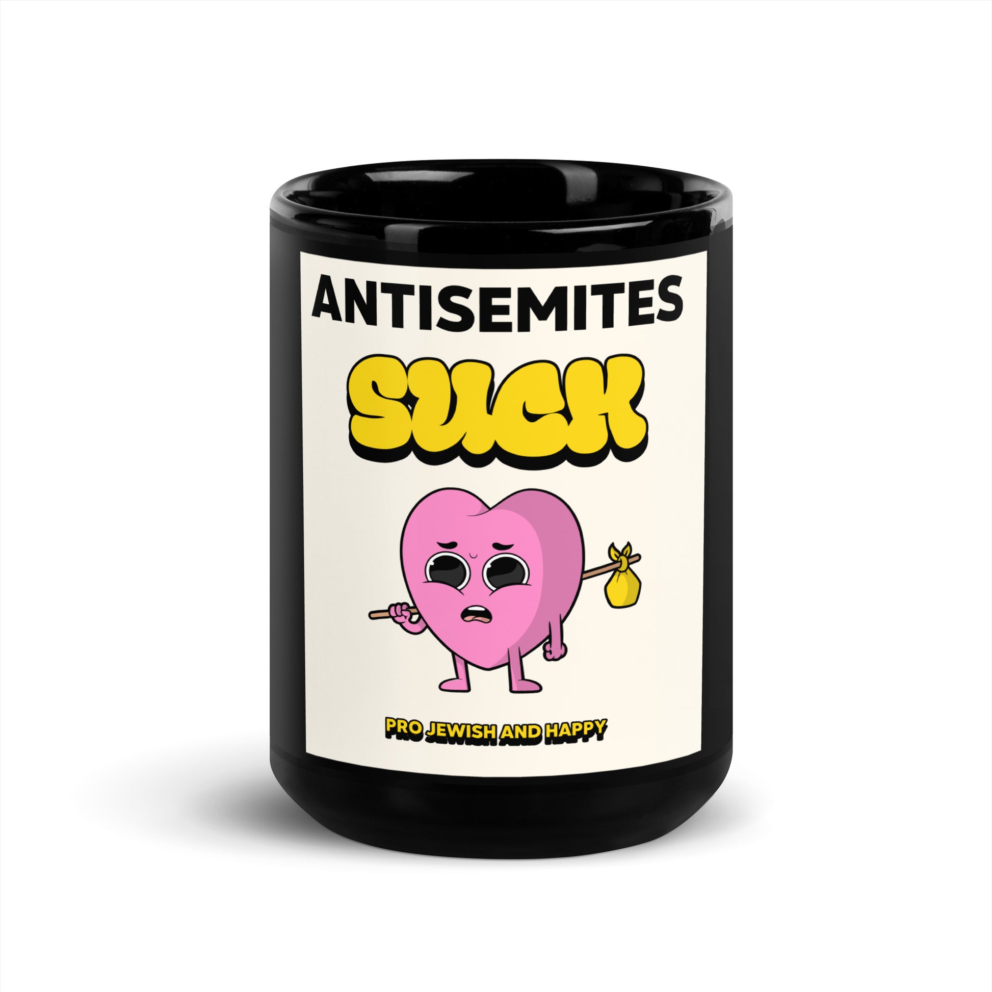 Antisemites Suck | Black Glossy Mug