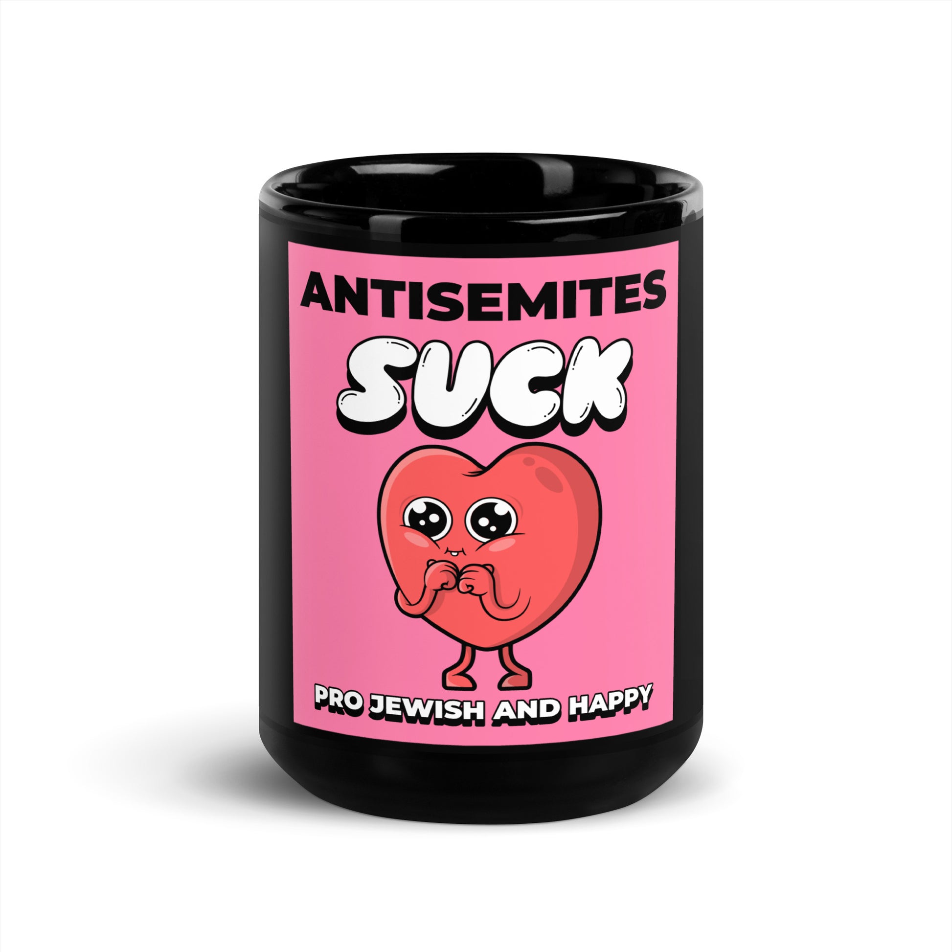 Antisemites Suck | Black Glossy Mug