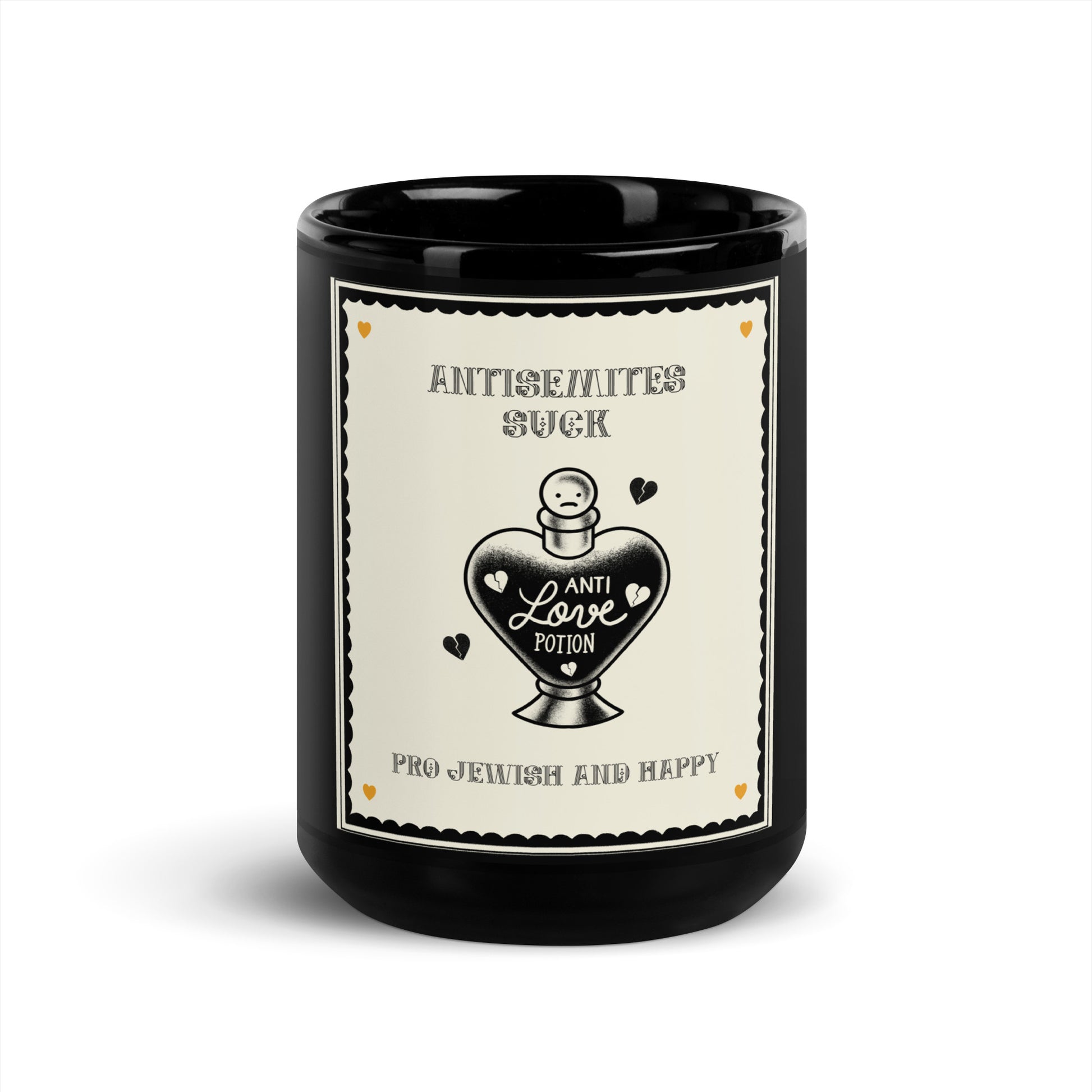 Antisemites Suck | Black Glossy Mug