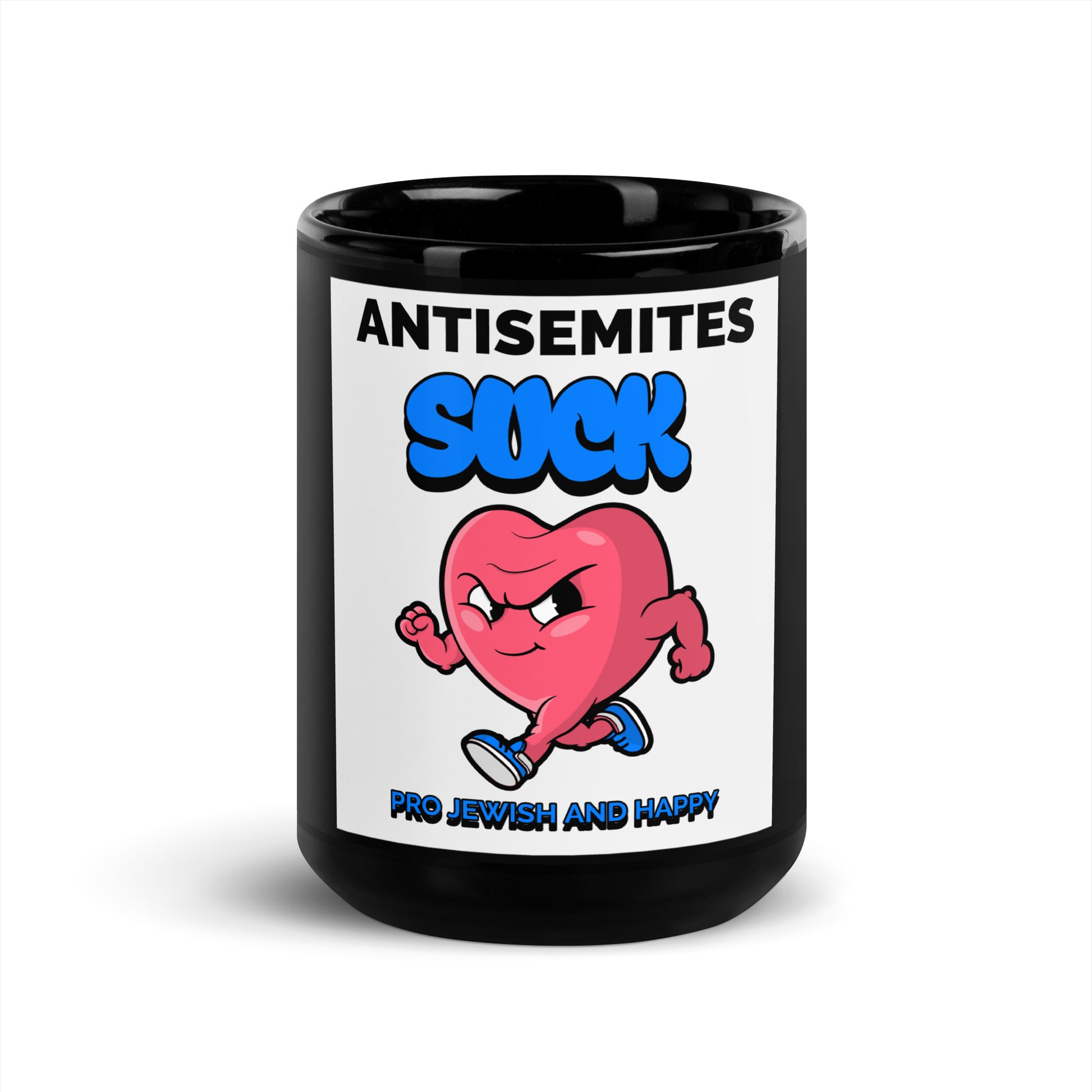 Antisemites Suck | Black Glossy Mug