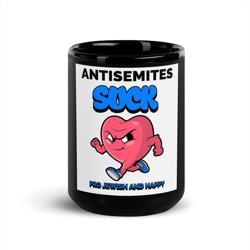 Antisemites Suck | Black Glossy Mug