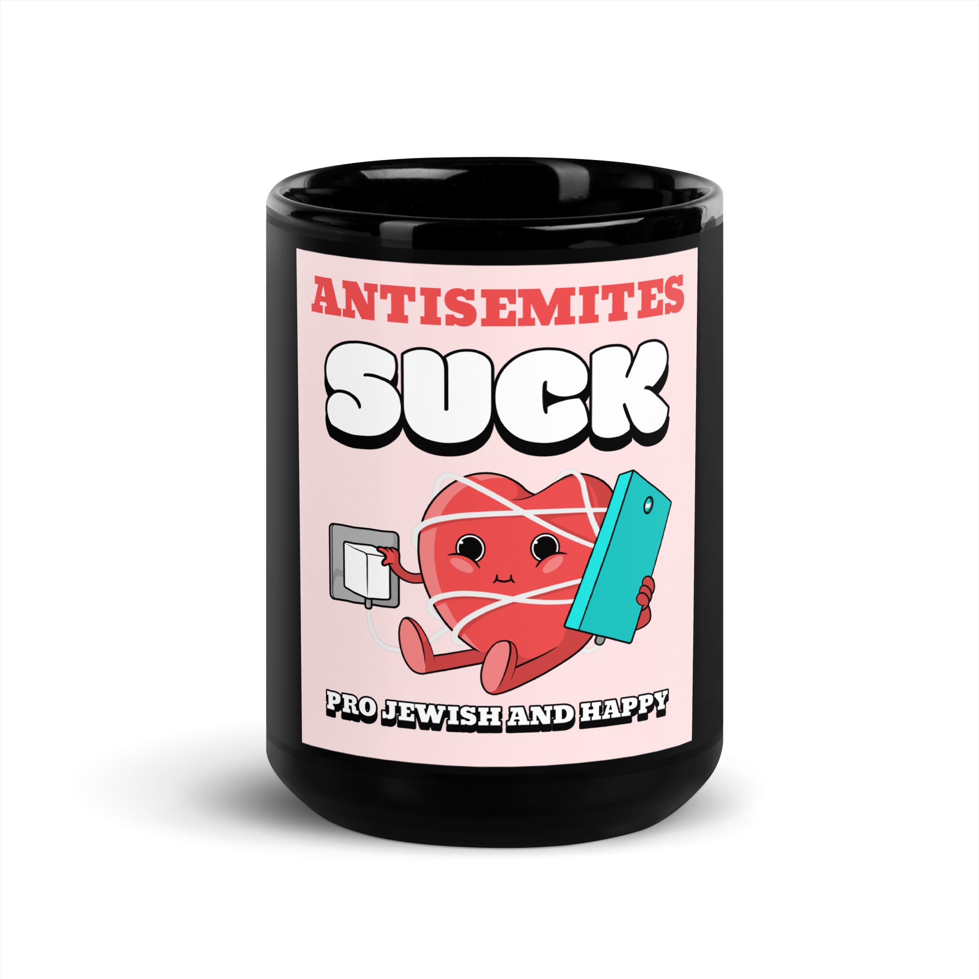Antisemites Suck | Black Glossy Mug