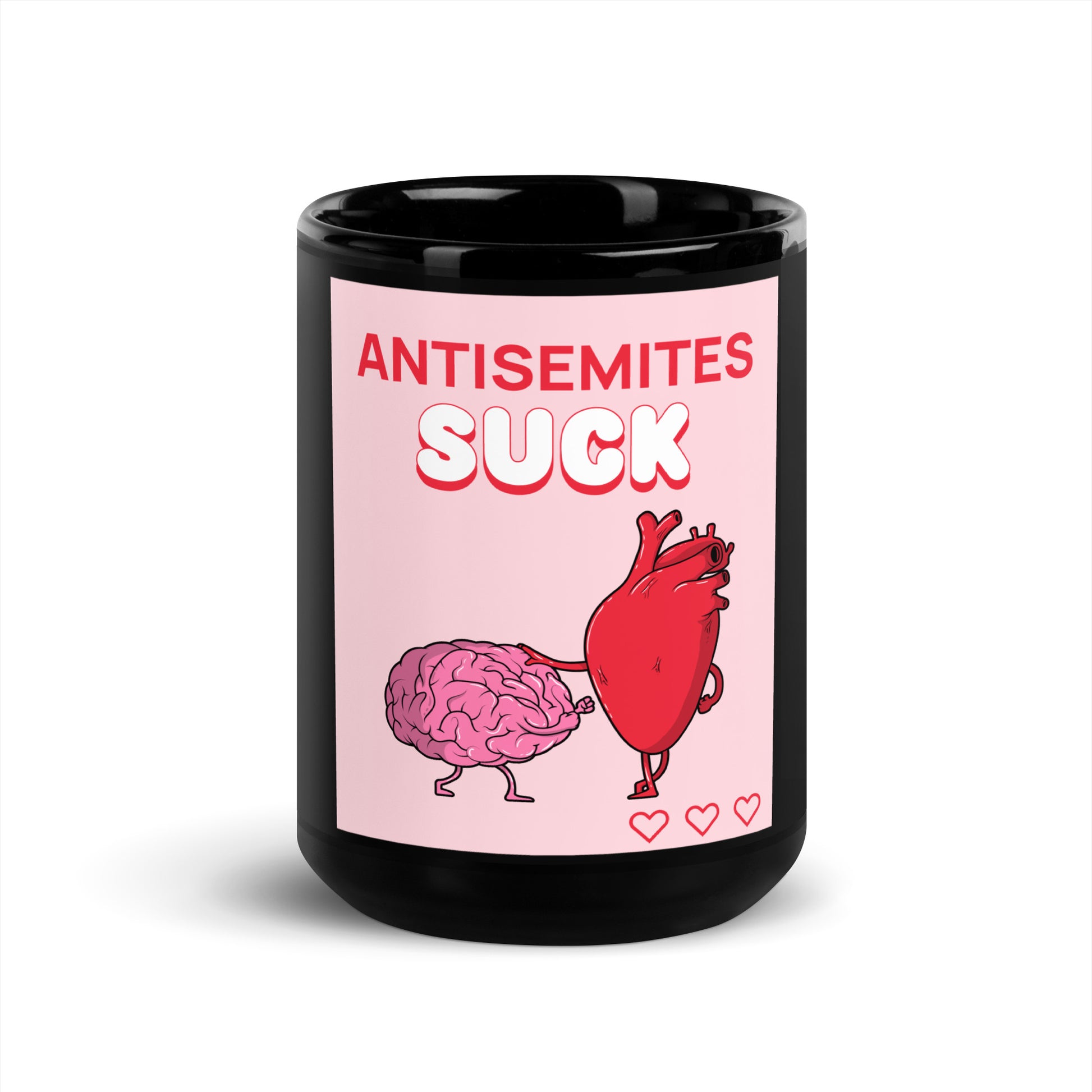 Antisemites Suck | Black Glossy Mug