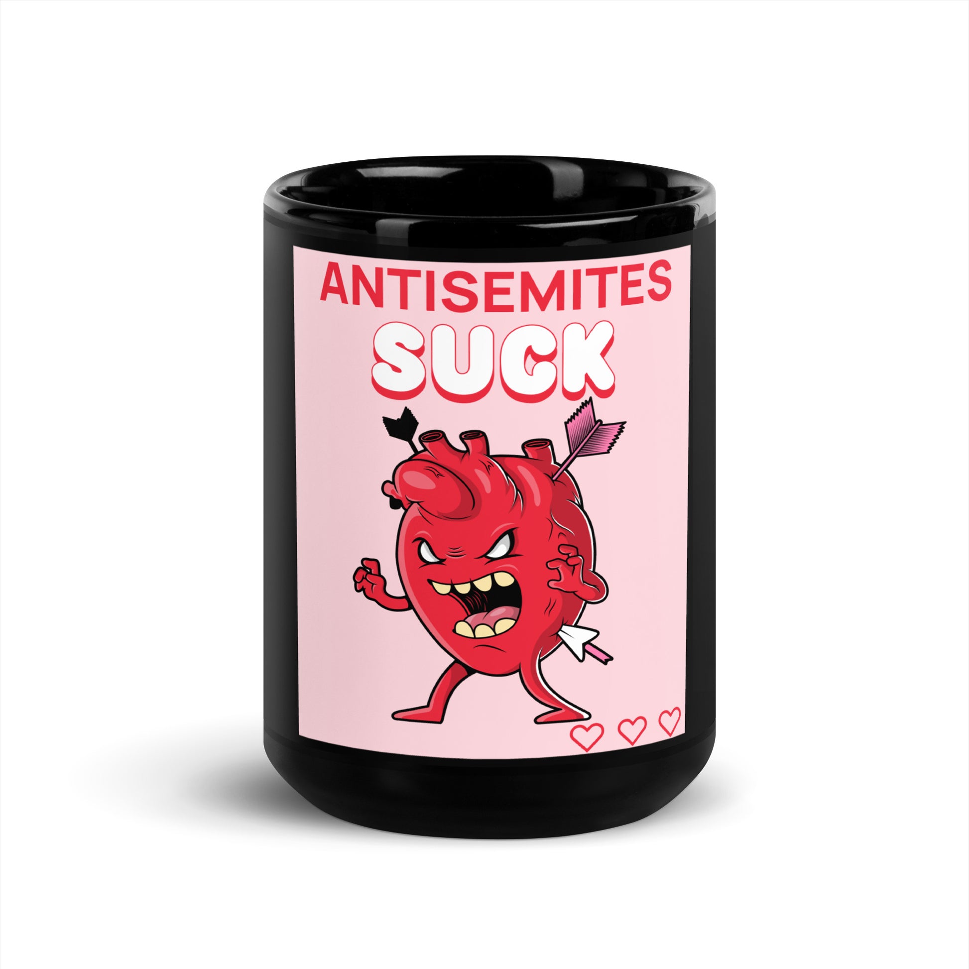Antisemites Suck | Black Glossy Mug