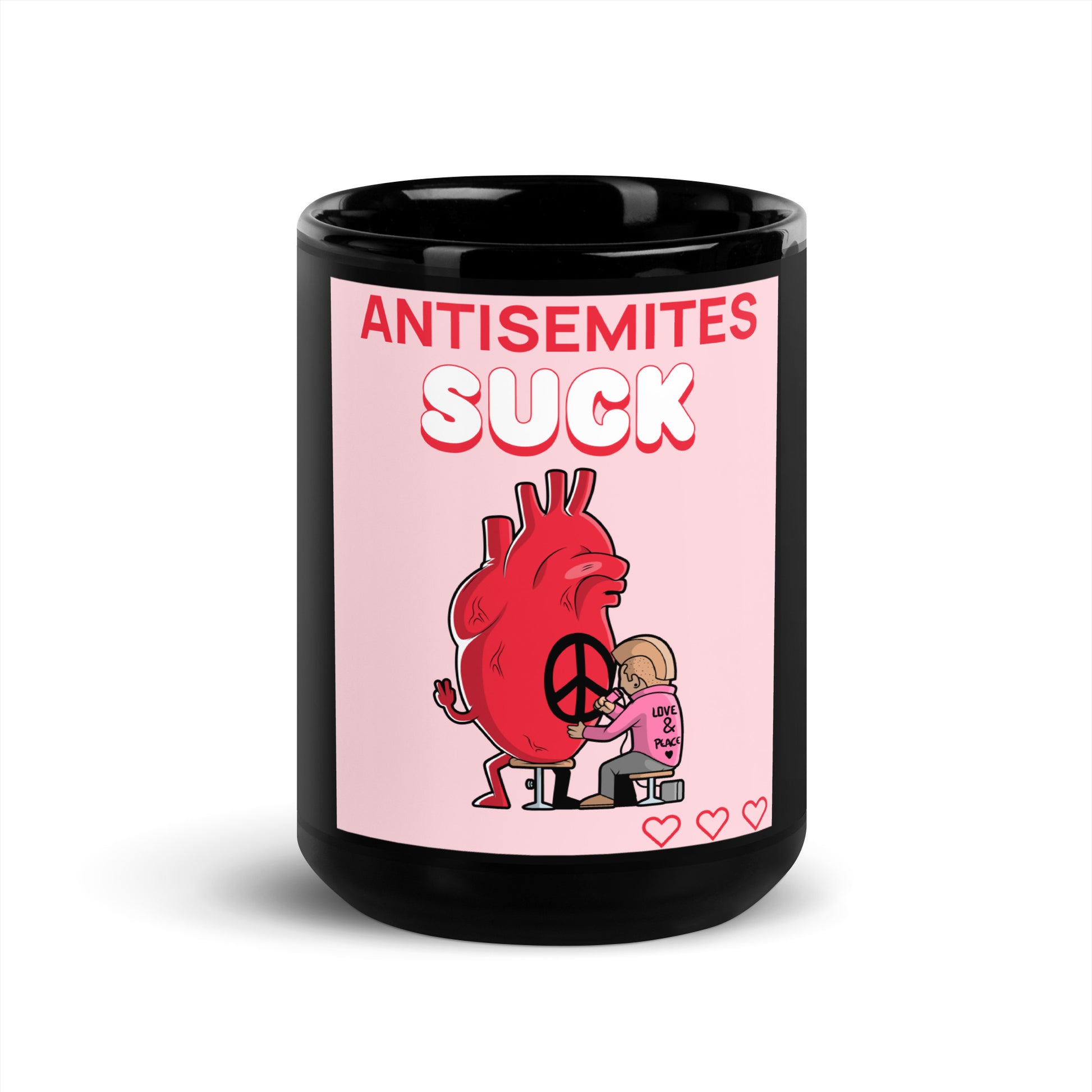 Antisemites Suck | Black Glossy Mug