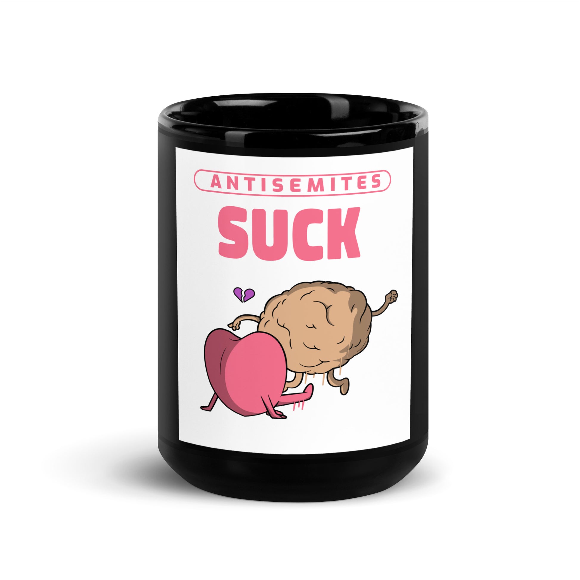 Antisemites Suck | Black Glossy Mug
