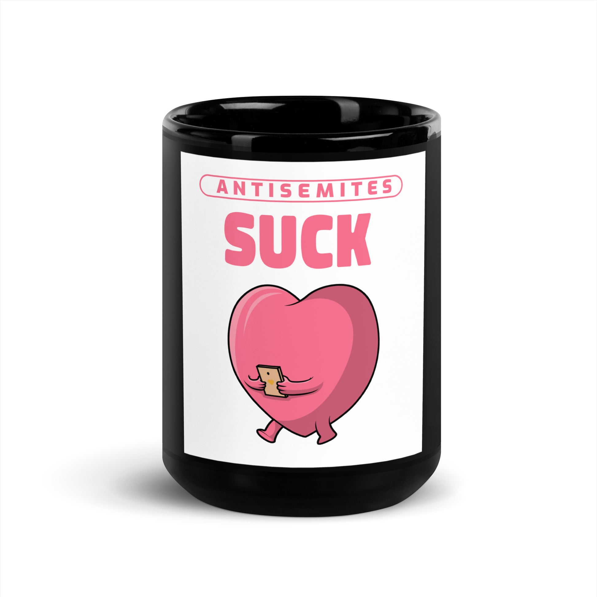 Antisemites Suck | Black Glossy Mug