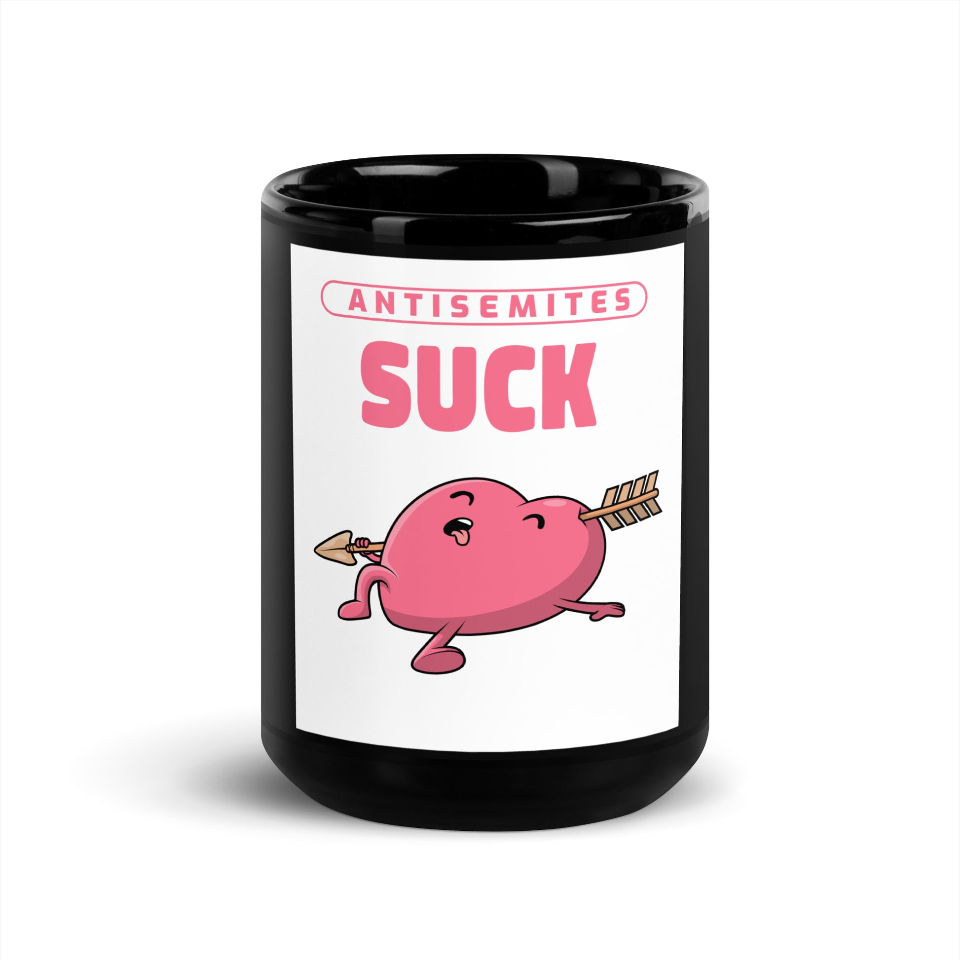 Antisemites Suck | Black Glossy Mug