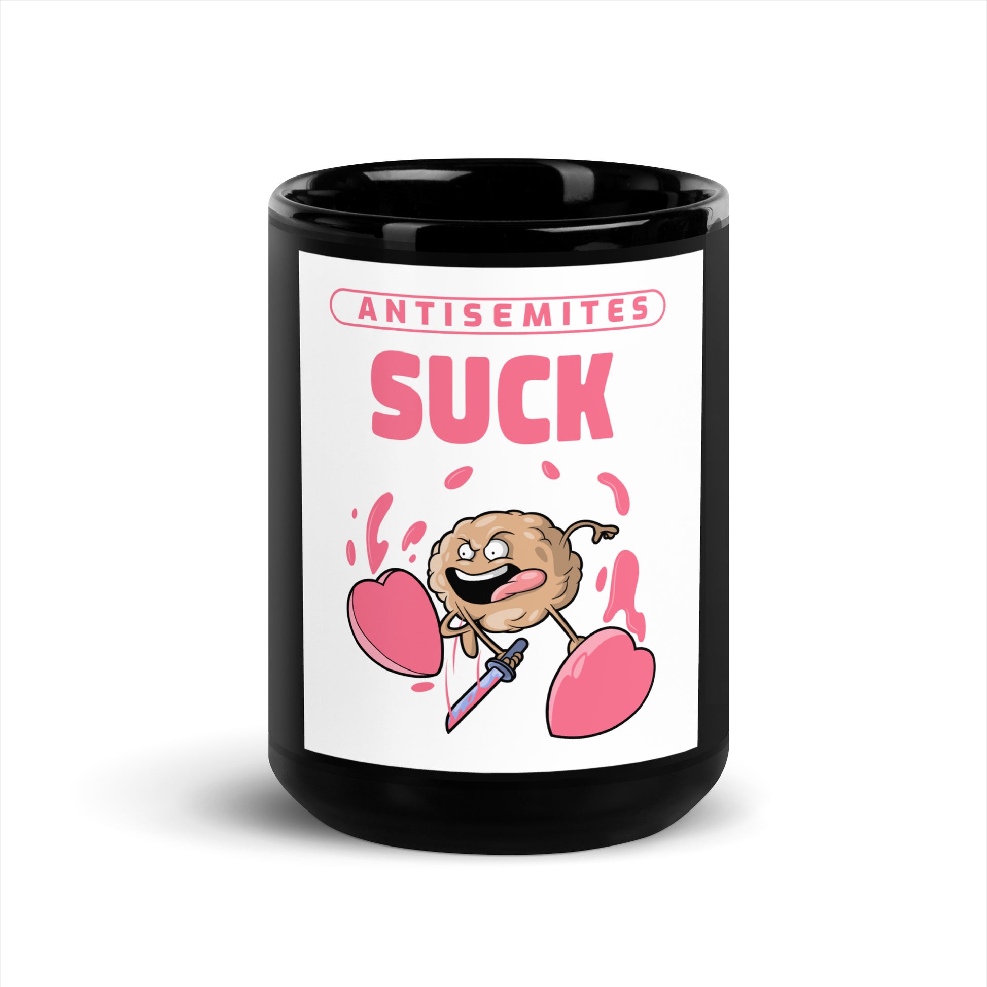 Antisemites Suck | Black Glossy Mug