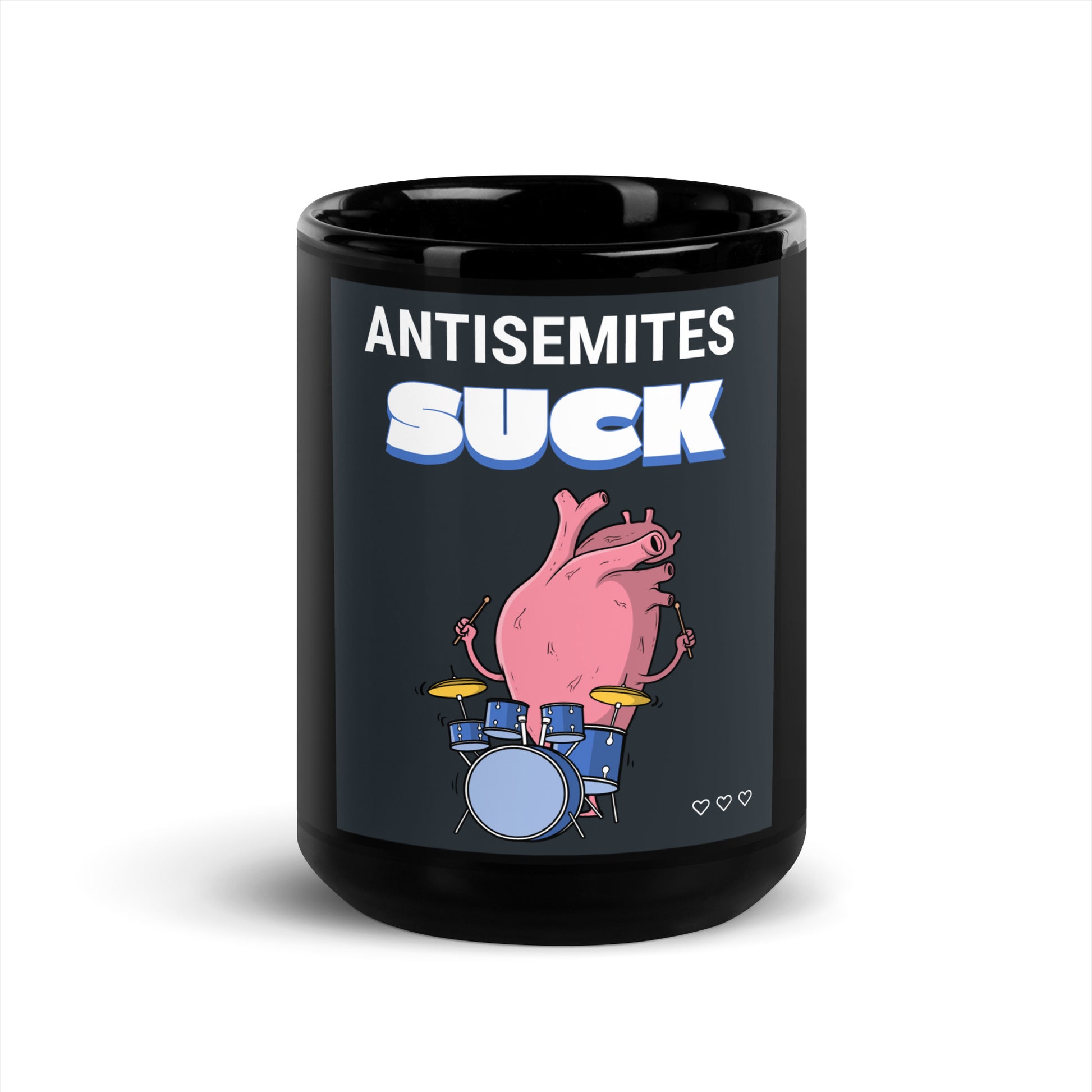 Antisemites Suck | Black Glossy Mug
