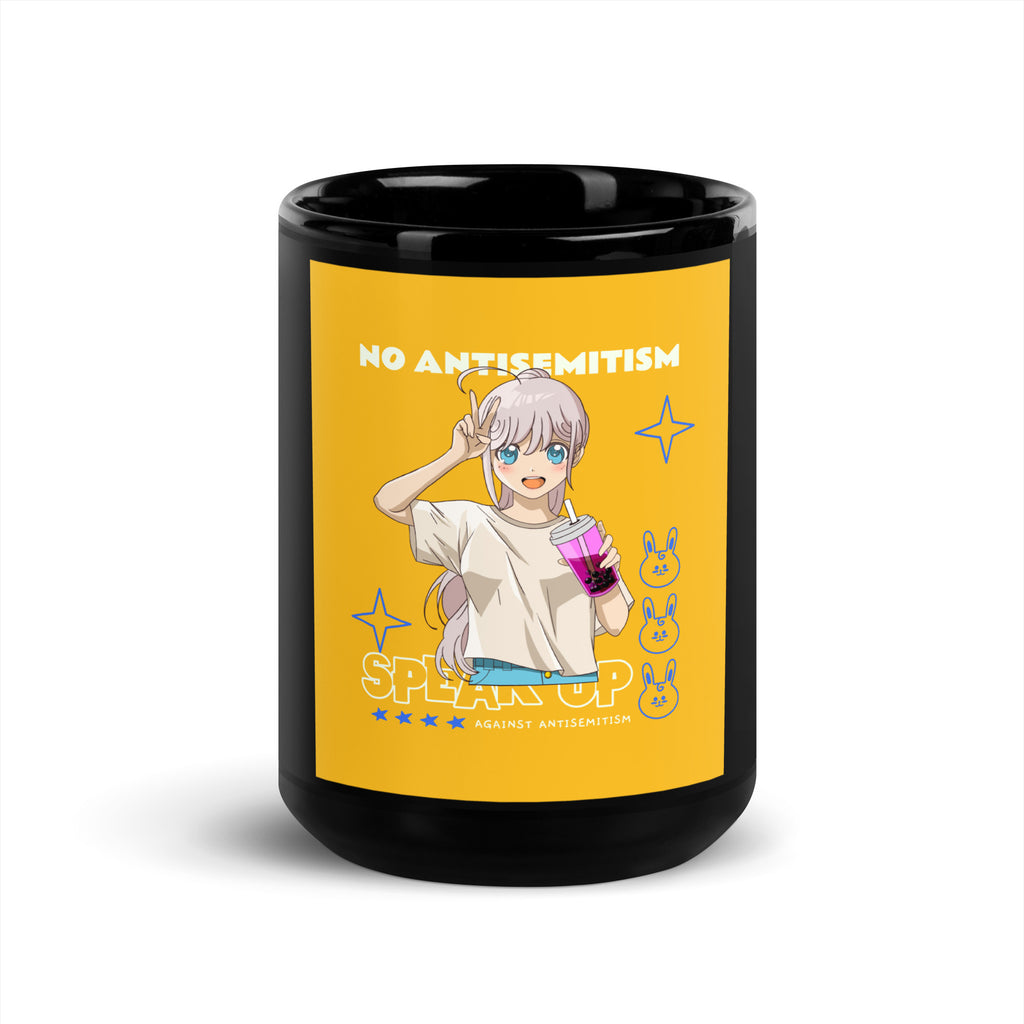 Speak Up | Antisemitism | Black Glossy Mug