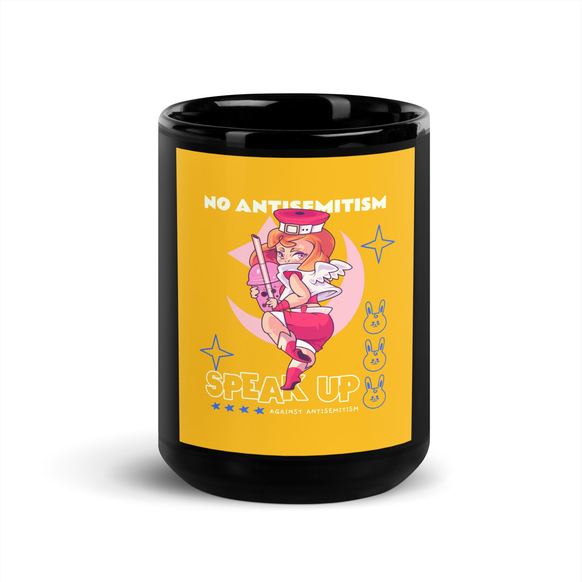 Speak Up | Antisemitism | Black Glossy Mug