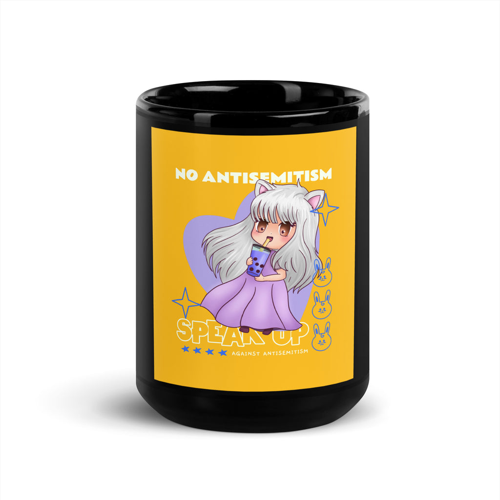 Speak Up | Antisemitism | Black Glossy Mug