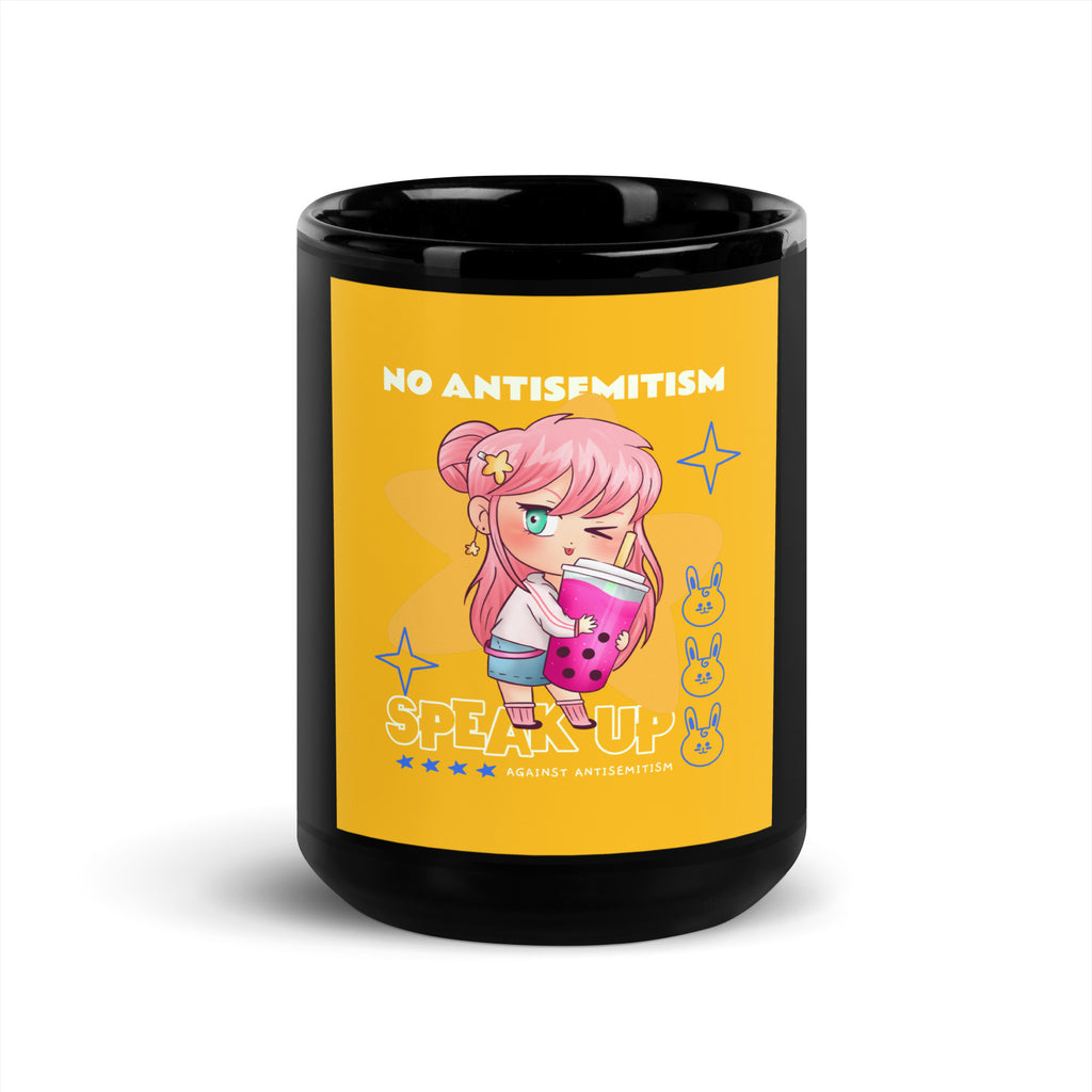 Speak Up | Antisemitism | Black Glossy Mug