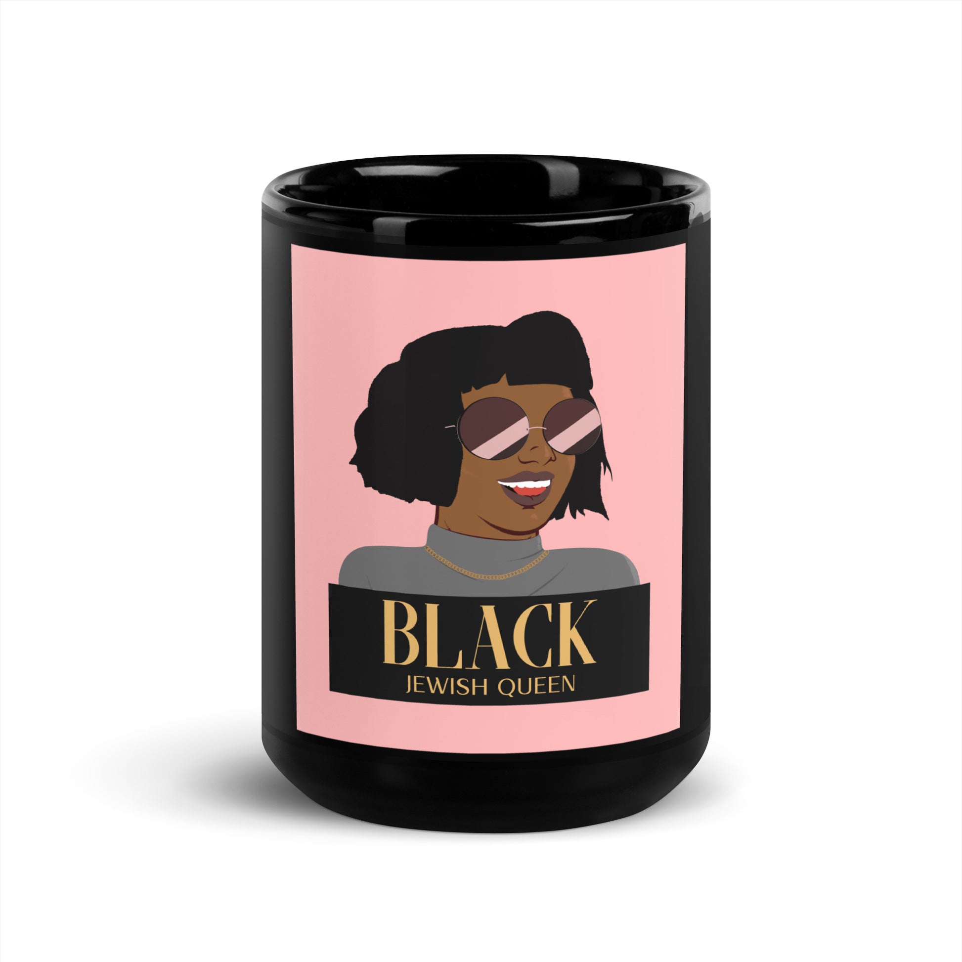 Black & Jewish Love | Black Glossy Mug