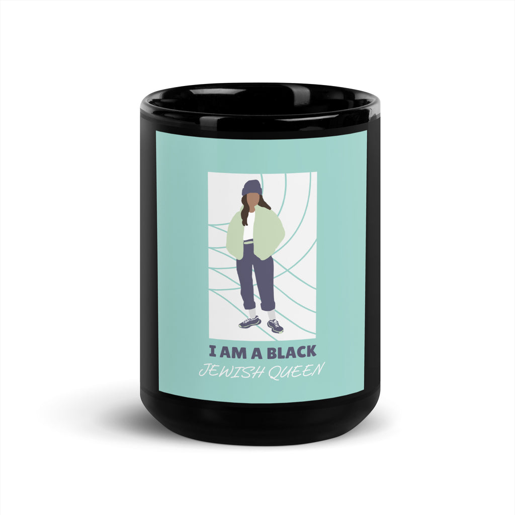 Black & Jewish Love | Black Glossy Mug