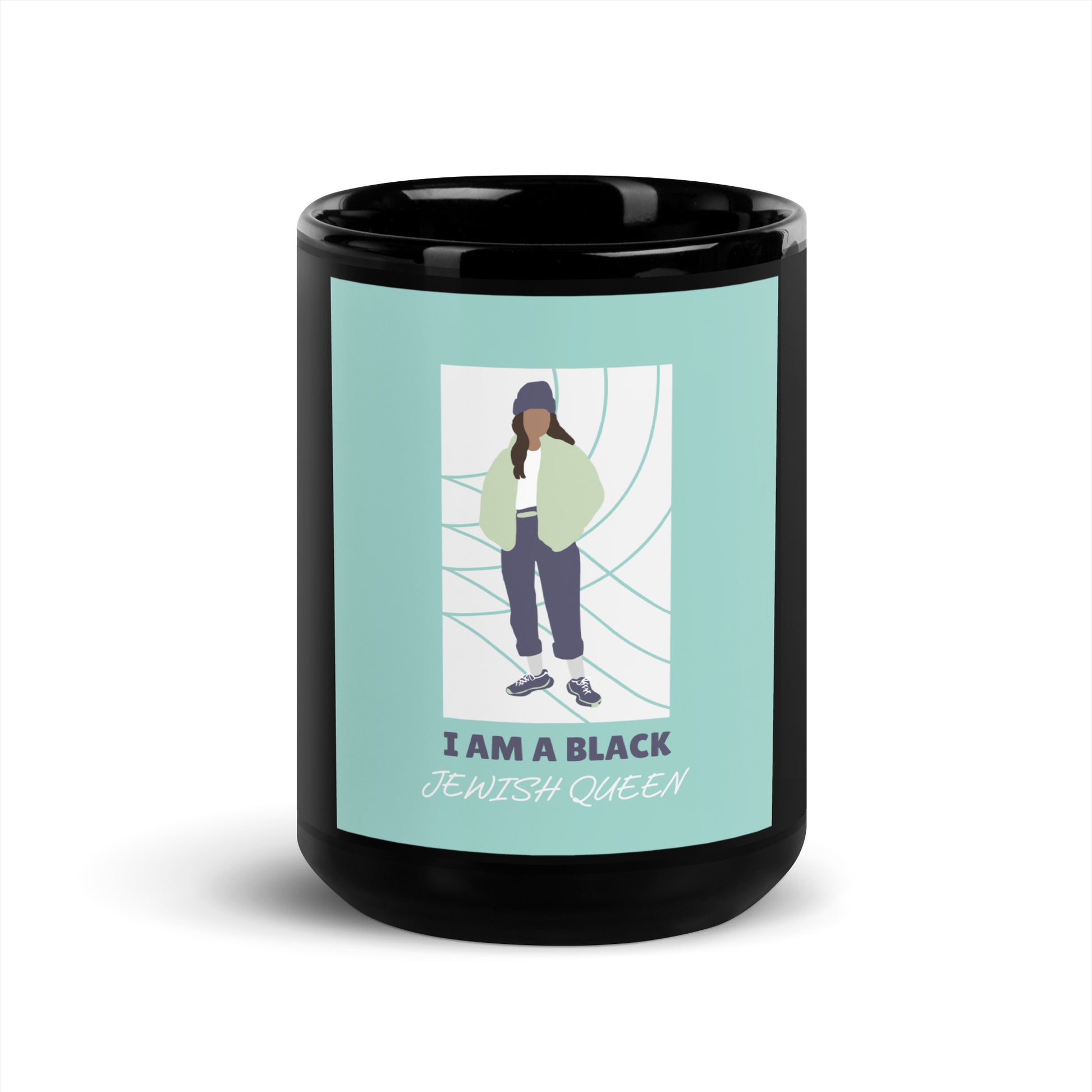 Black & Jewish Love | Black Glossy Mug