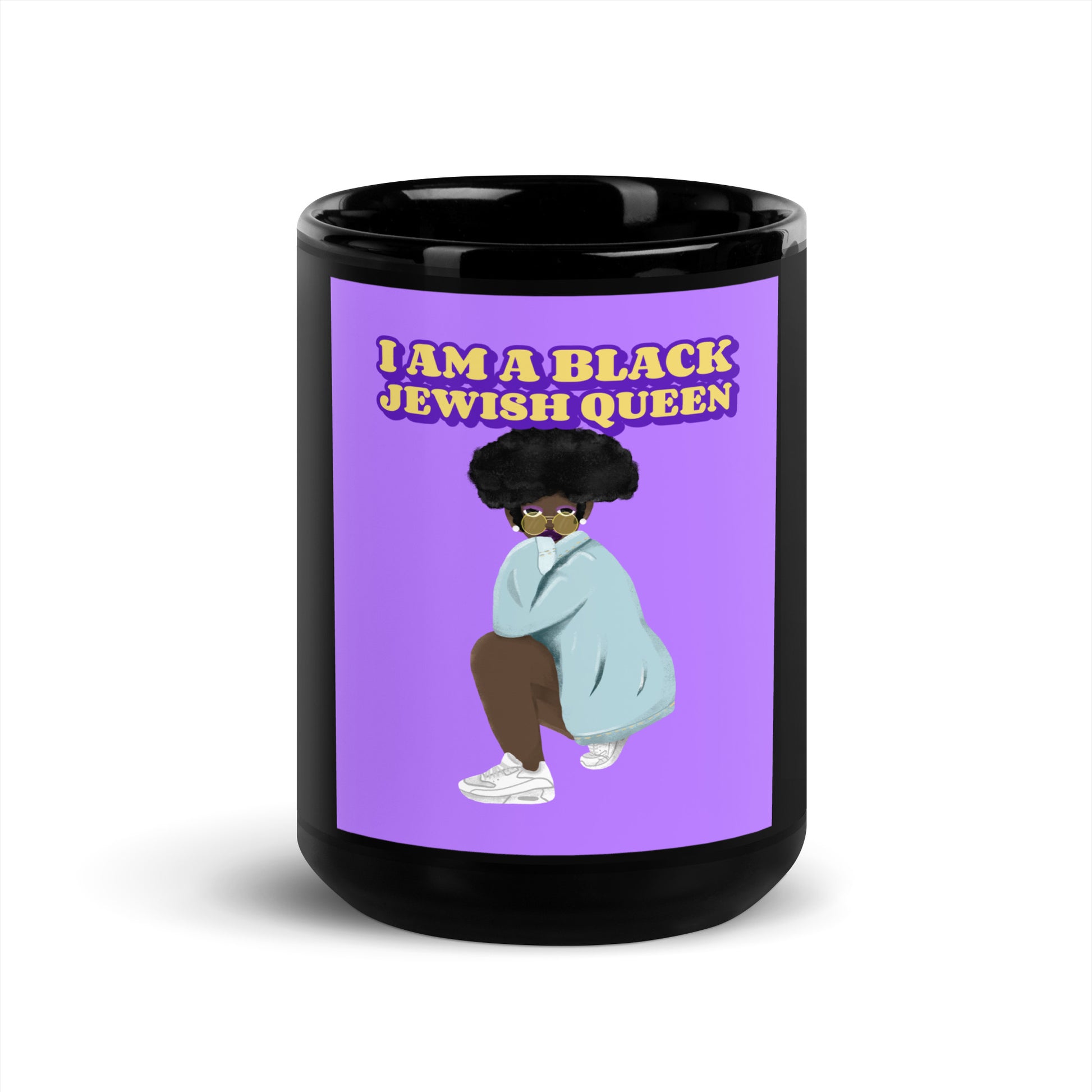 Black & Jewish Love | Black Glossy Mug