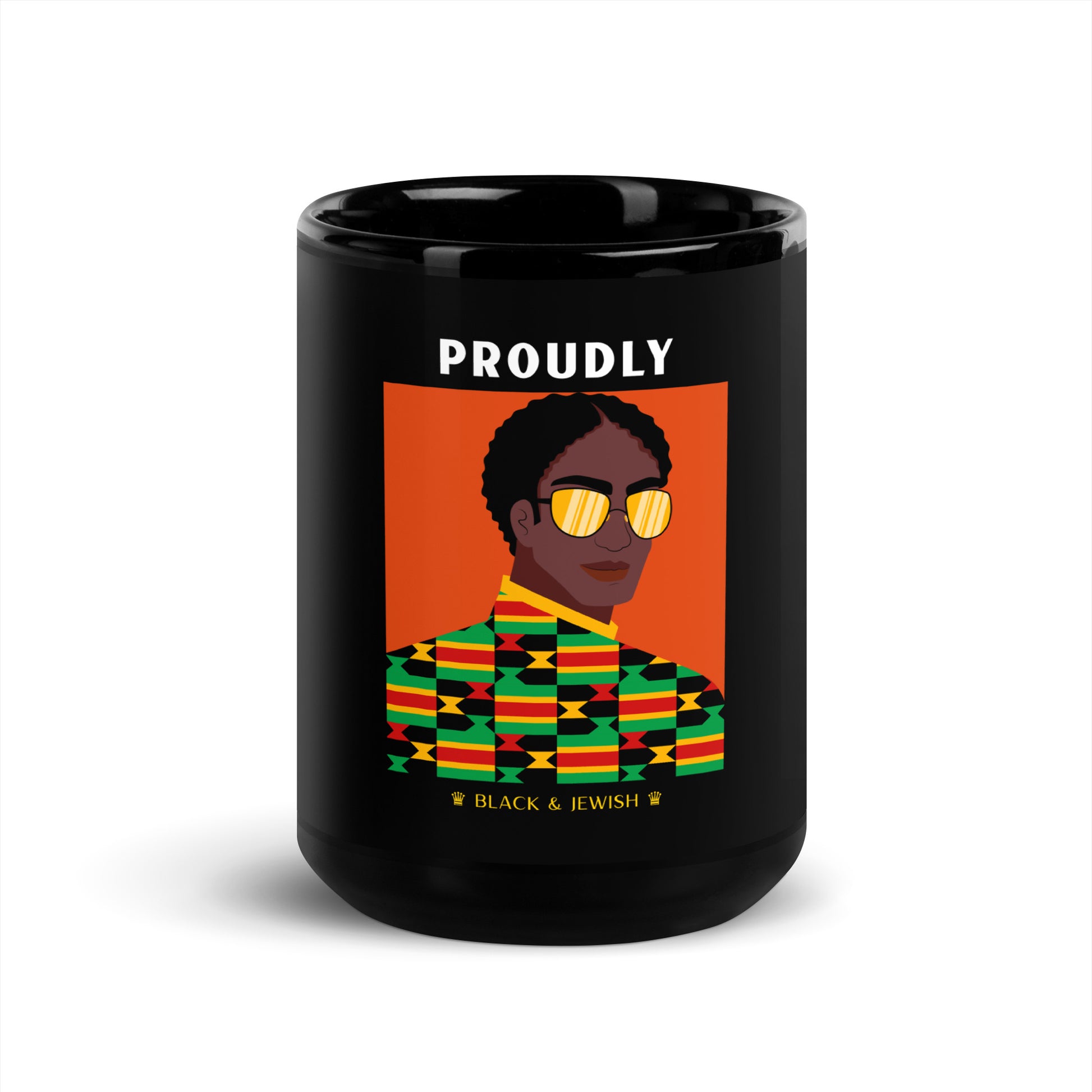 Black & Jewish Love | Black Glossy Mug