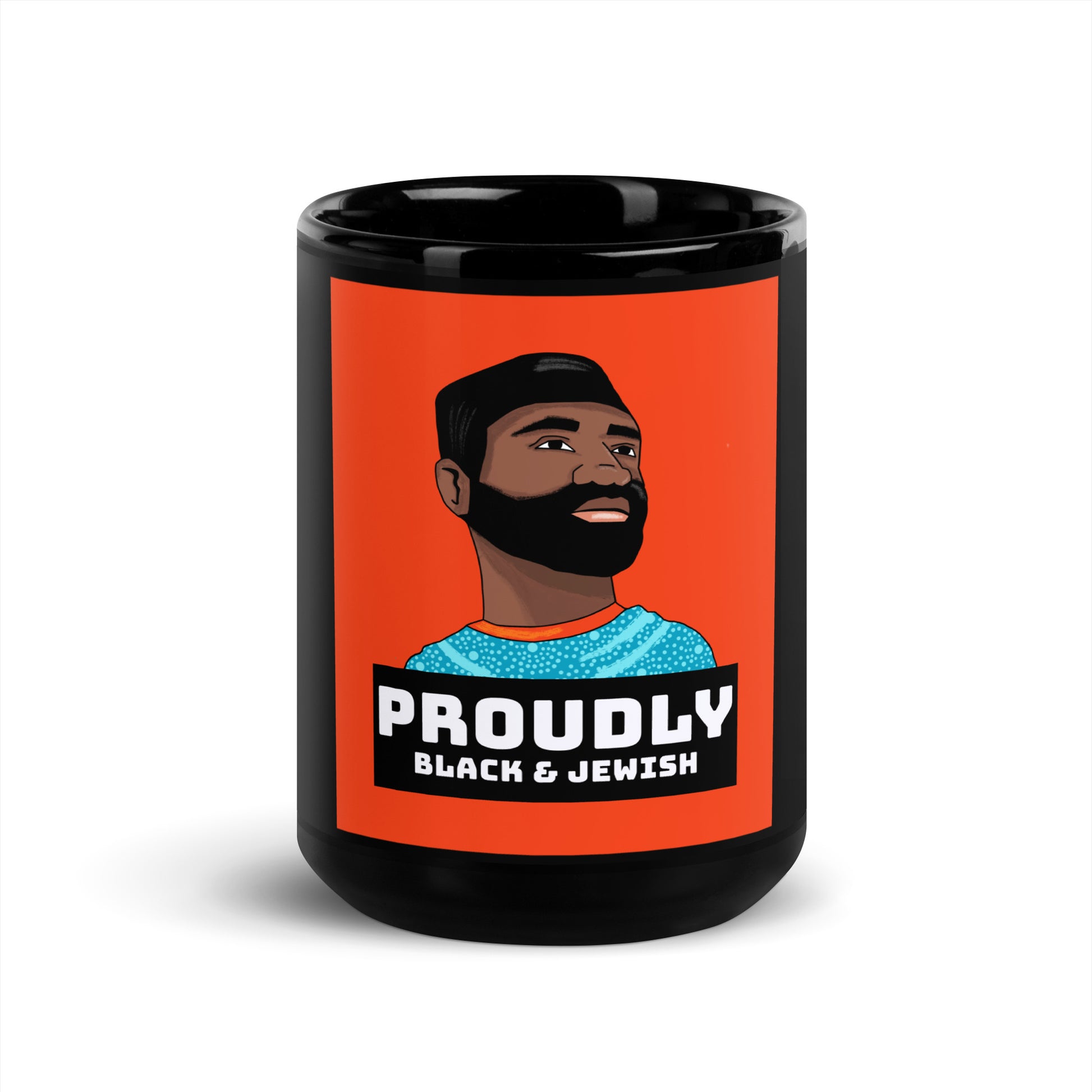 Black & Jewish Love | Black Glossy Mug