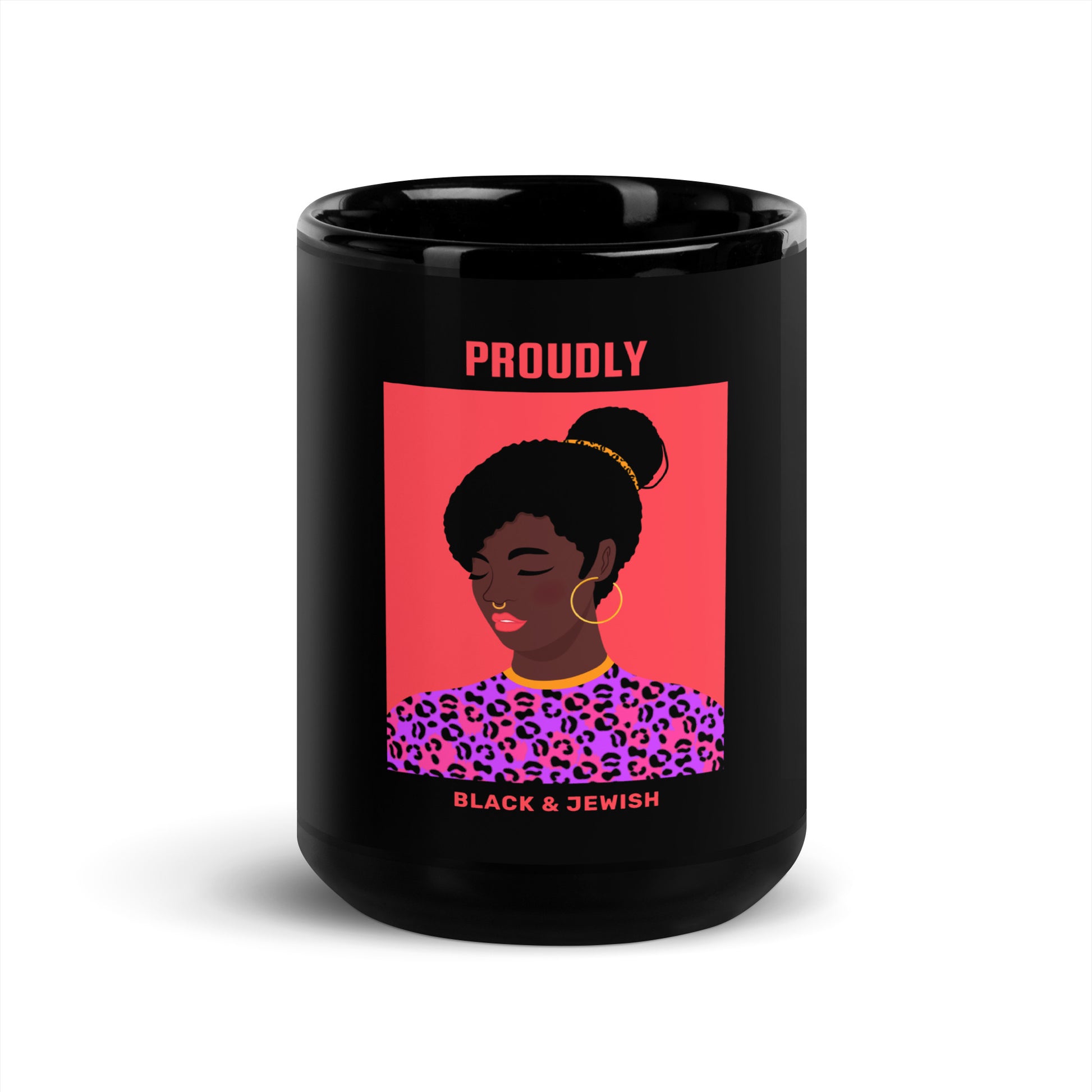 Black & Jewish Love | Black Glossy Mug