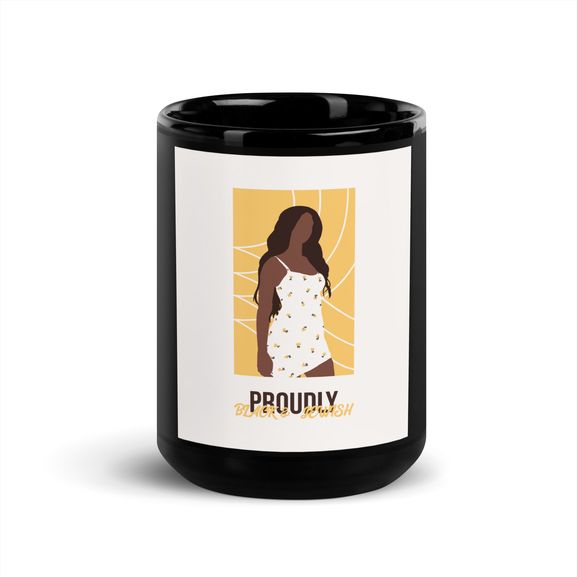 Black & Jewish Love | Black Glossy Mug