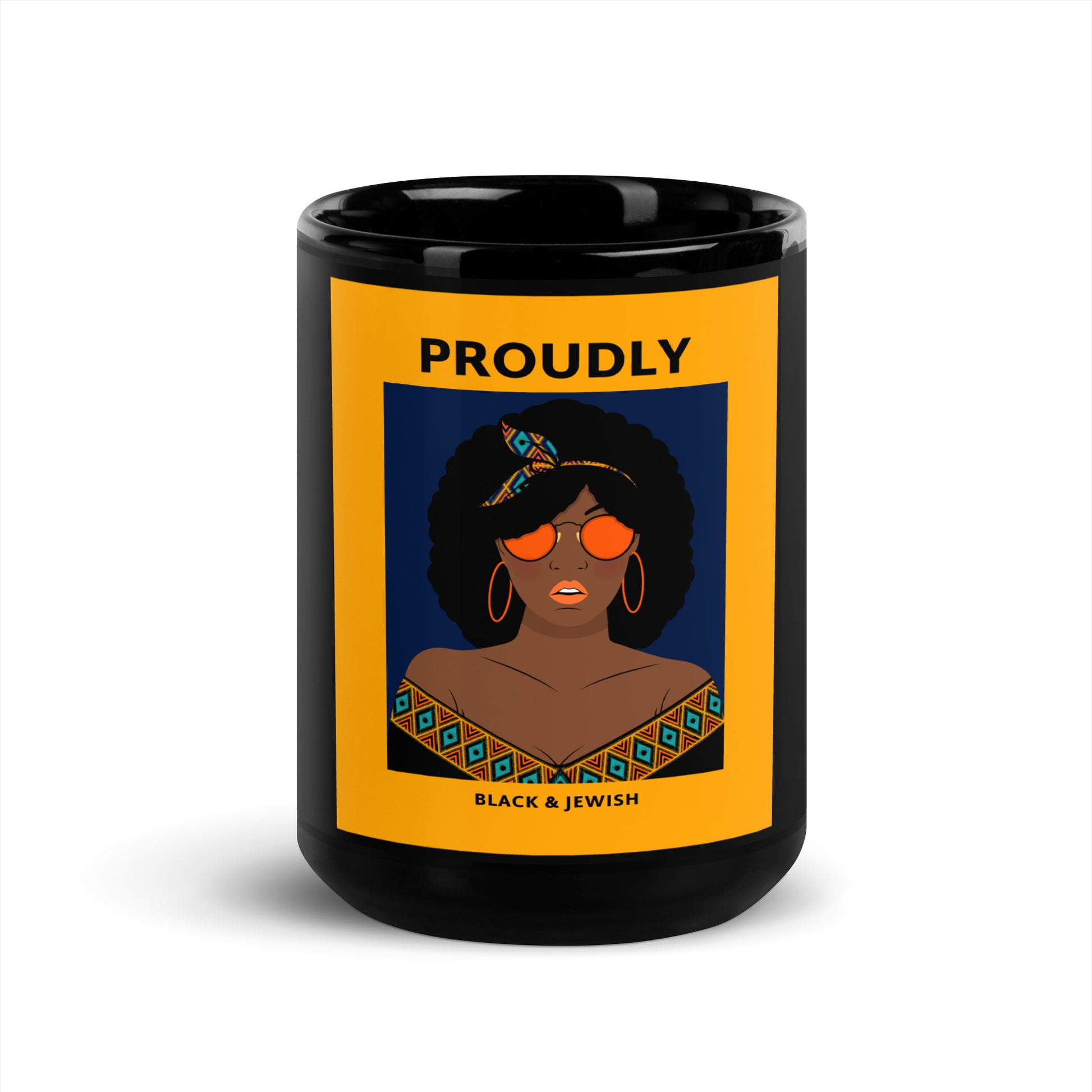 Black & Jewish Love | Black Glossy Mug