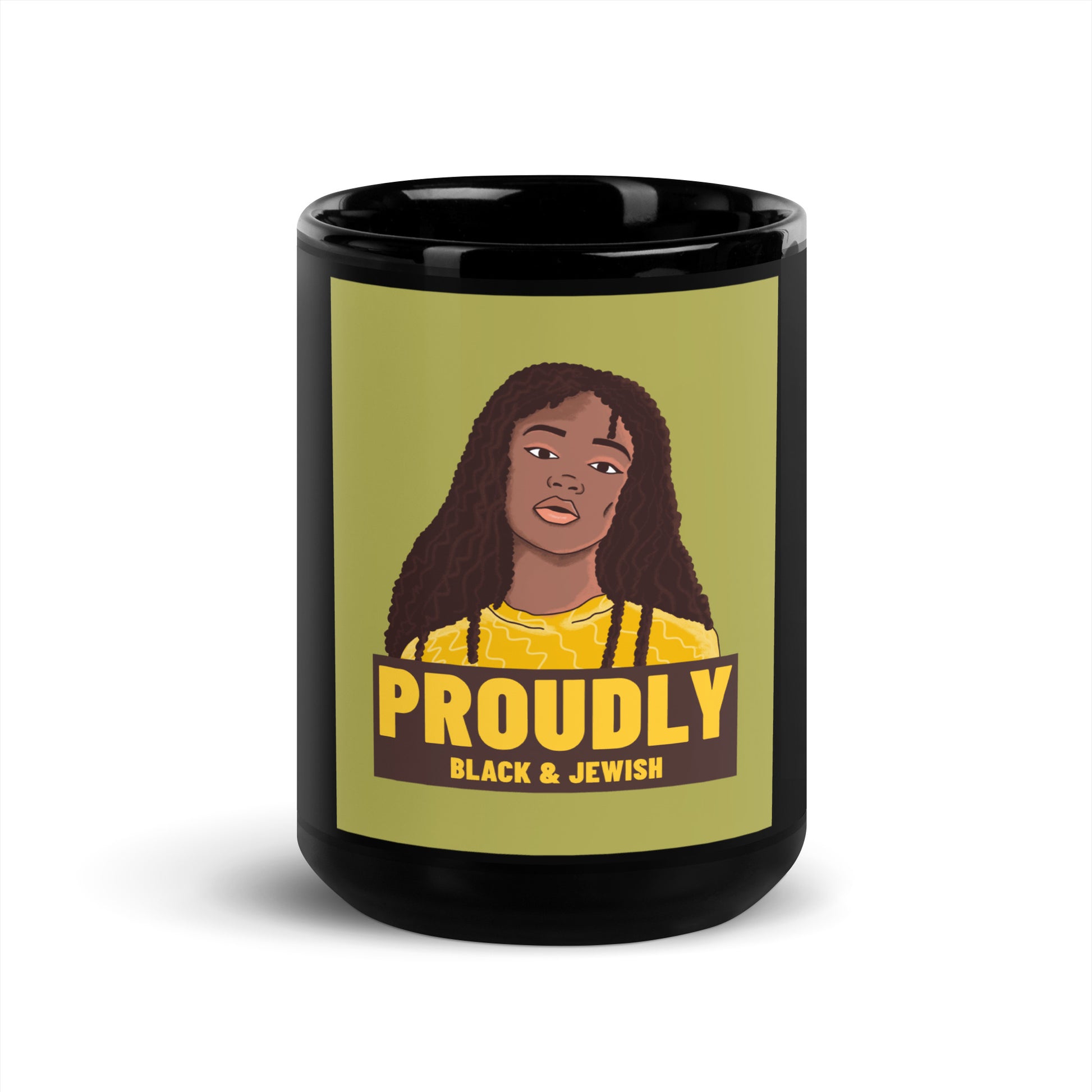 Black & Jewish Love | Black Glossy Mug