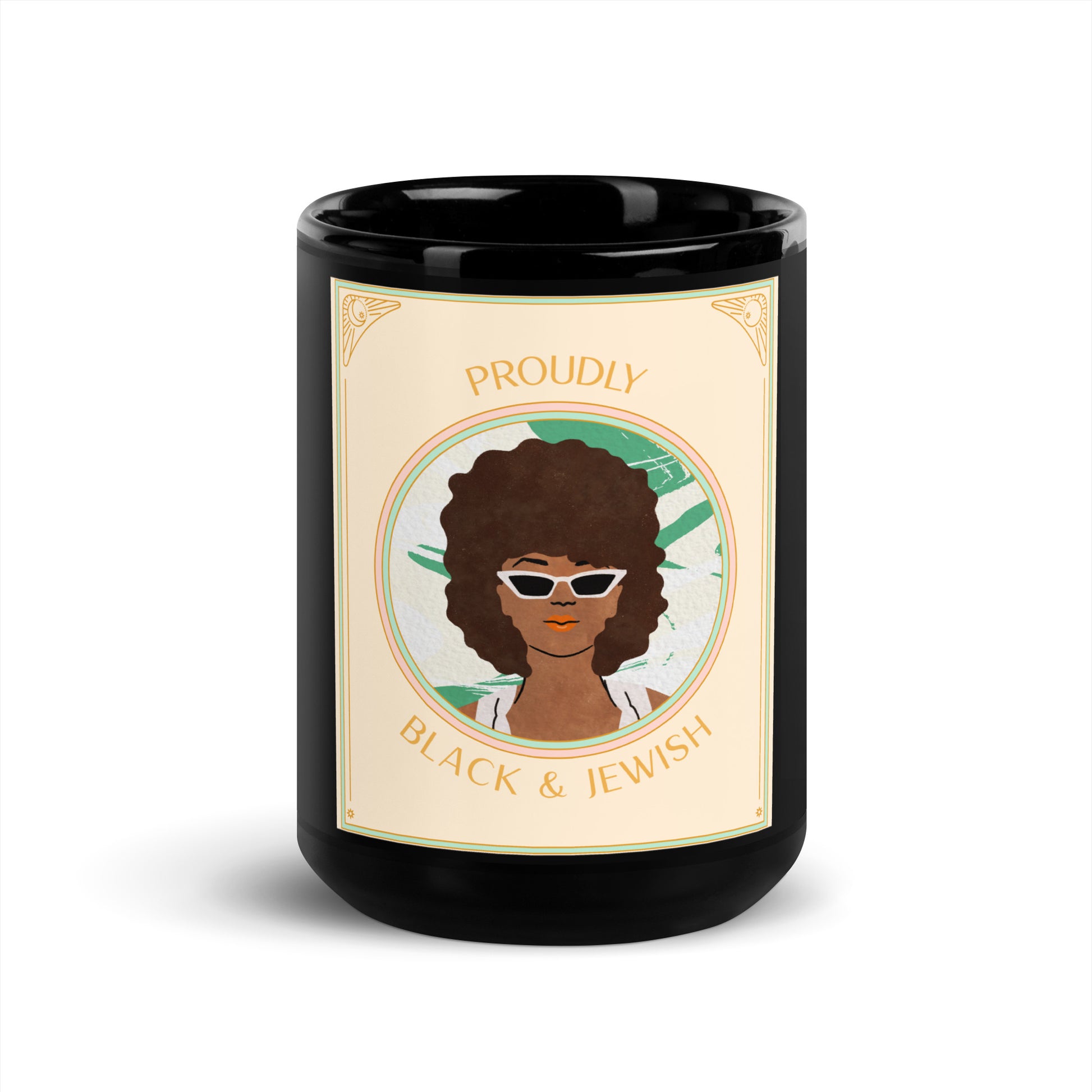 Black & Jewish Love | Black Glossy Mug