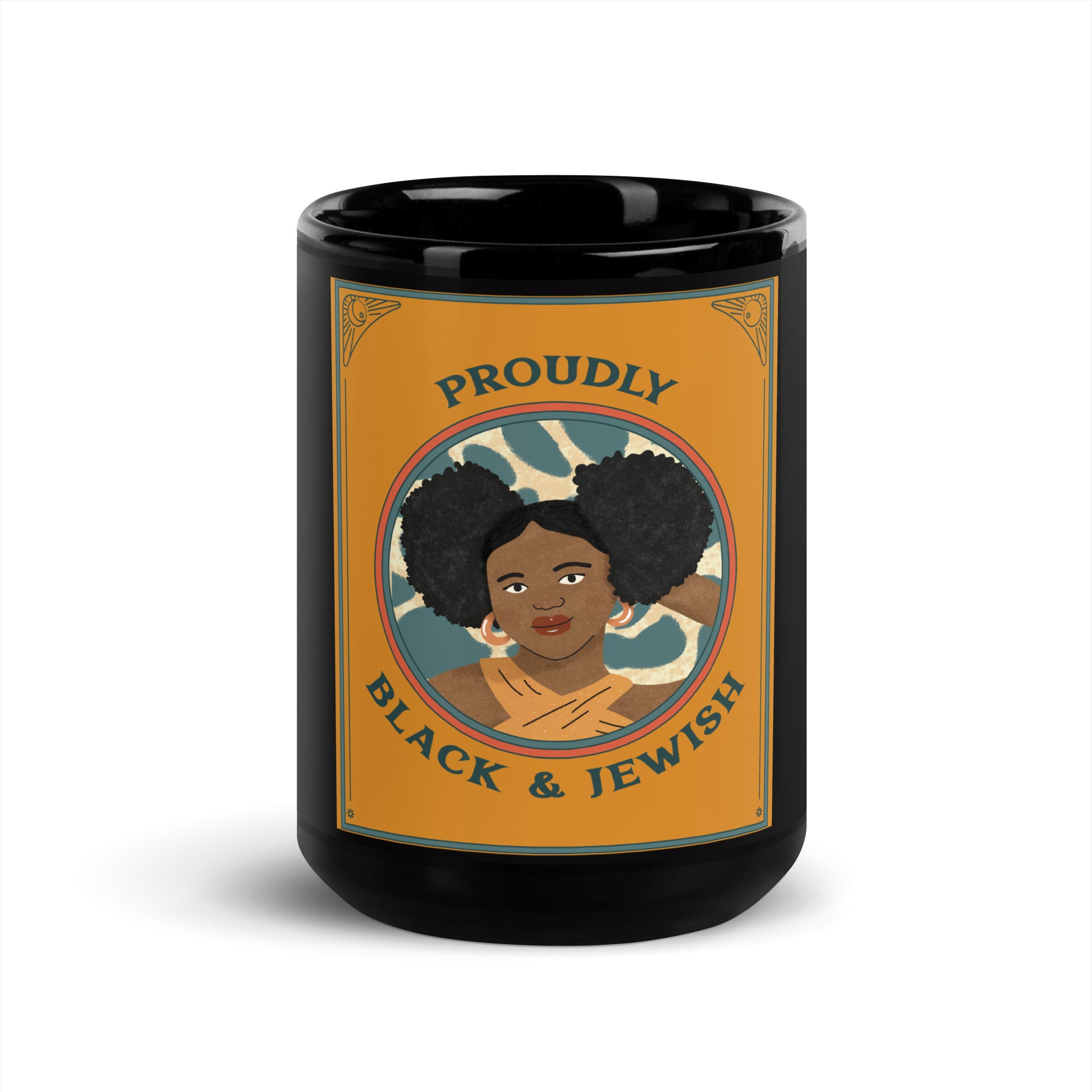 Black & Jewish Love | Black Glossy Mug