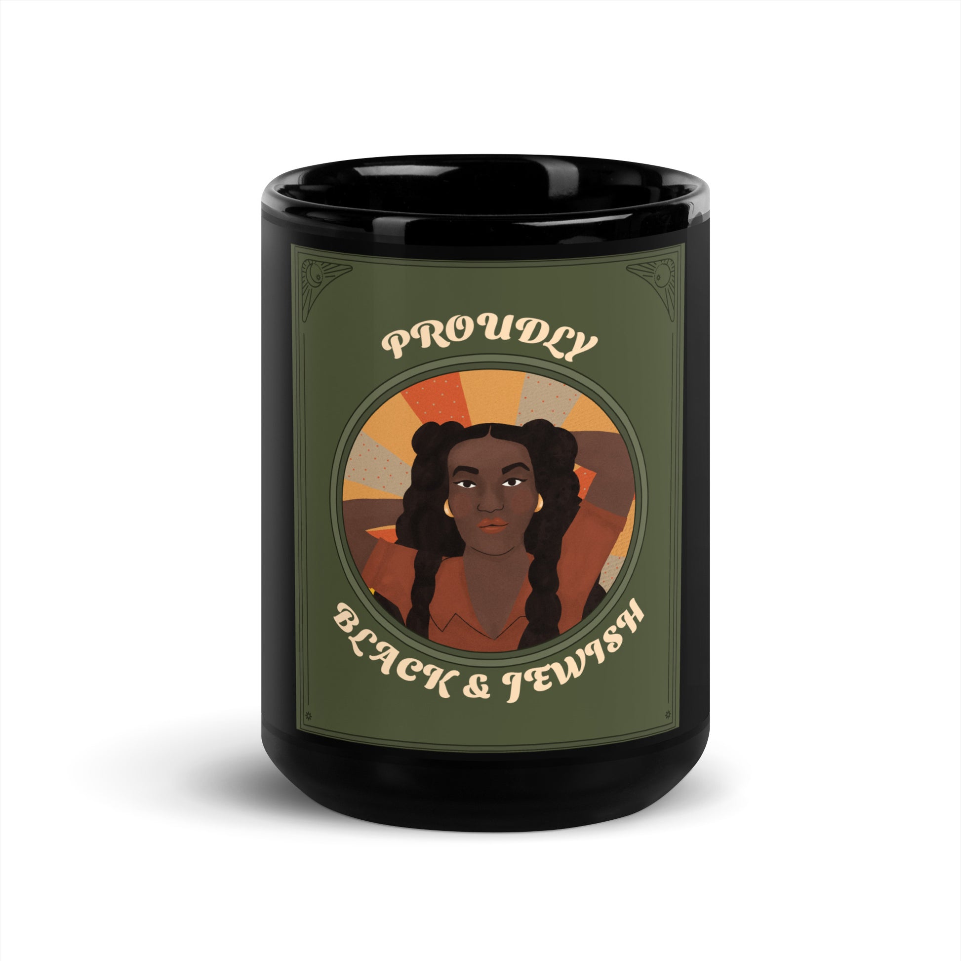 Black & Jewish Love | Black Glossy Mug