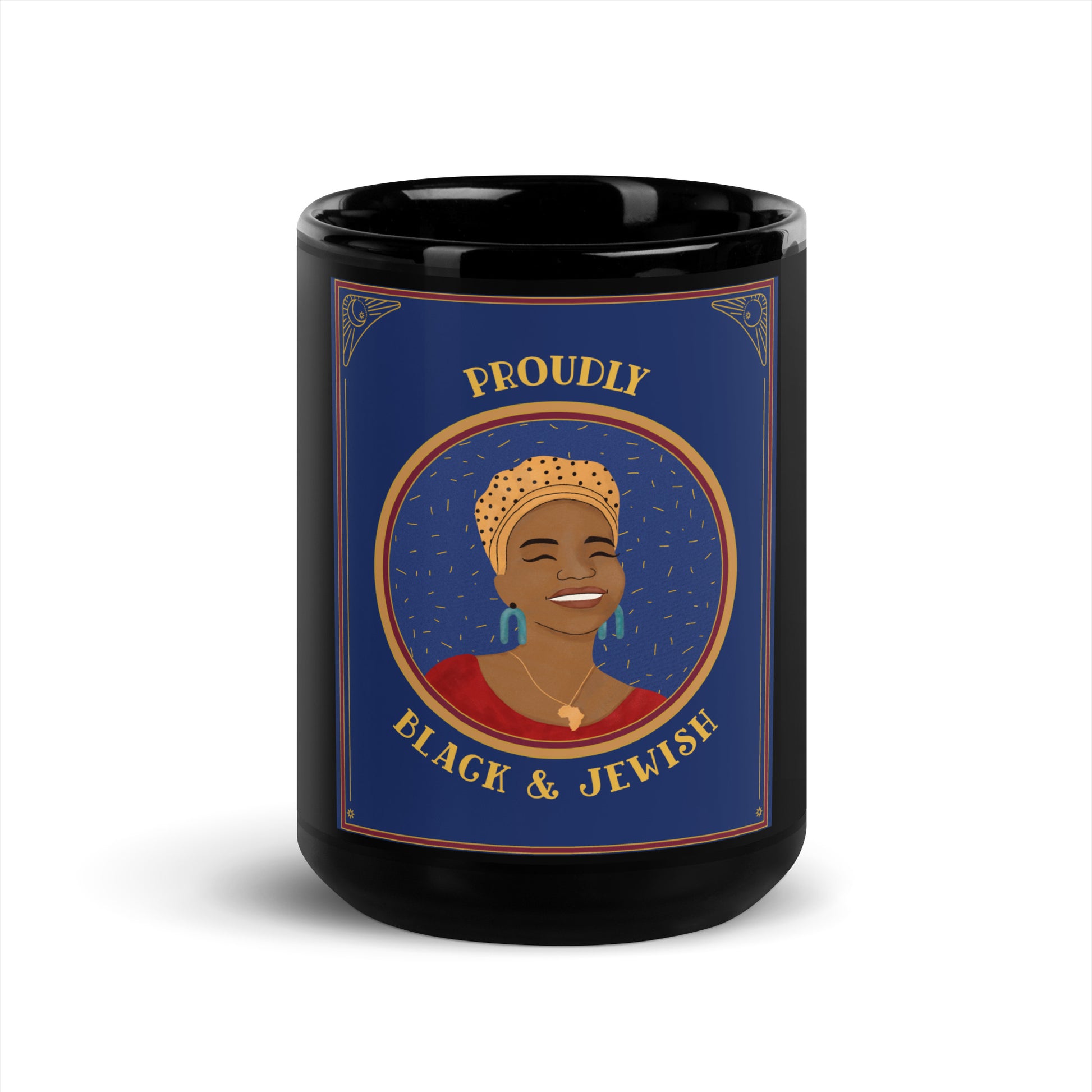 Black & Jewish Love | Black Glossy Mug