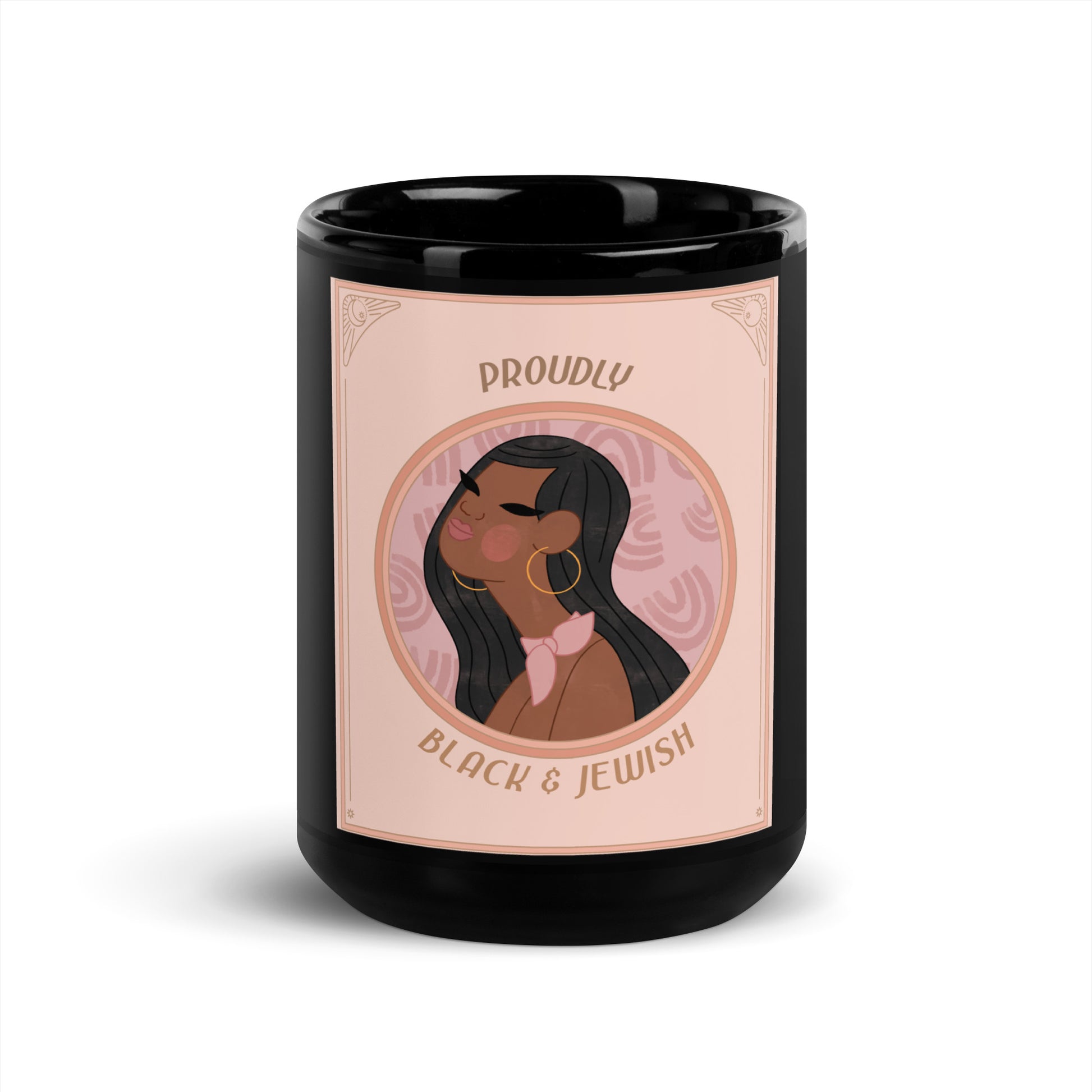 Black & Jewish Love | Black Glossy Mug