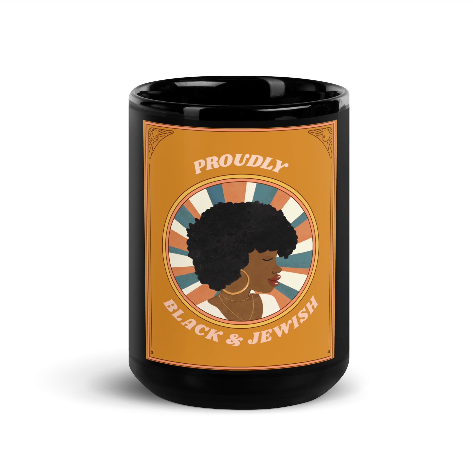 Black & Jewish Love | Black Glossy Mug