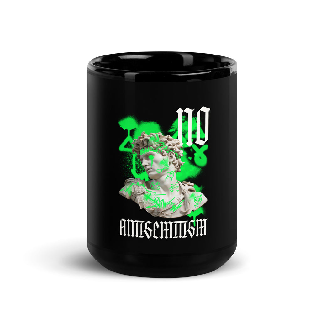 Graffiti Statue Anthem | No Antisemitism | Black Glossy Mug