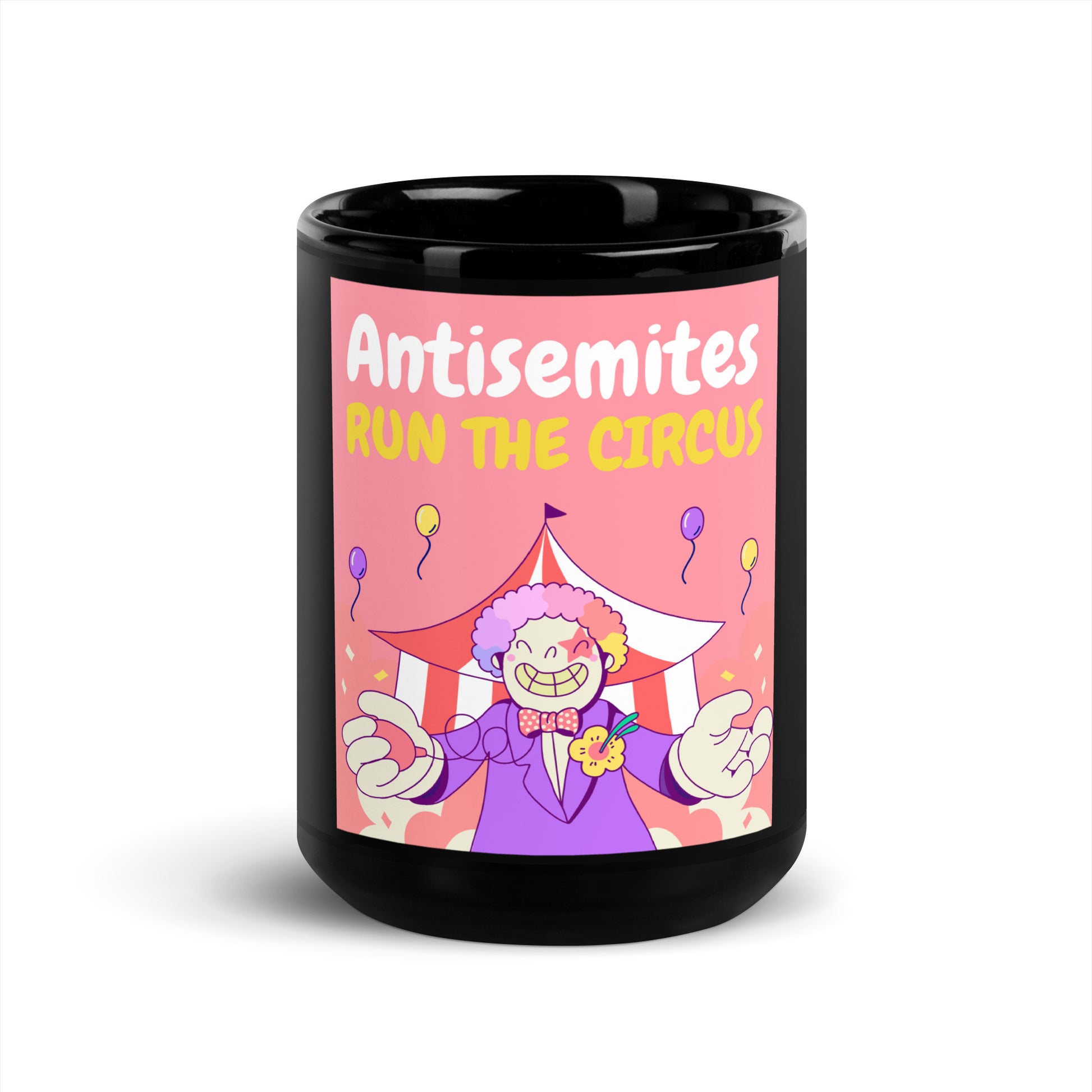 Antisemitic Clowns | Black Glossy Mug