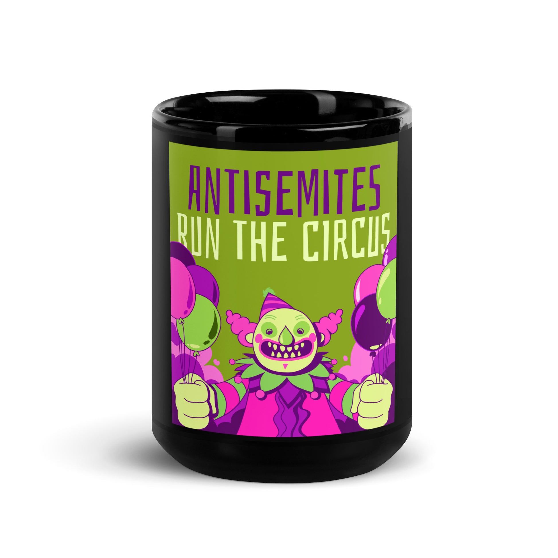 Antisemitic Clowns | Black Glossy Mug