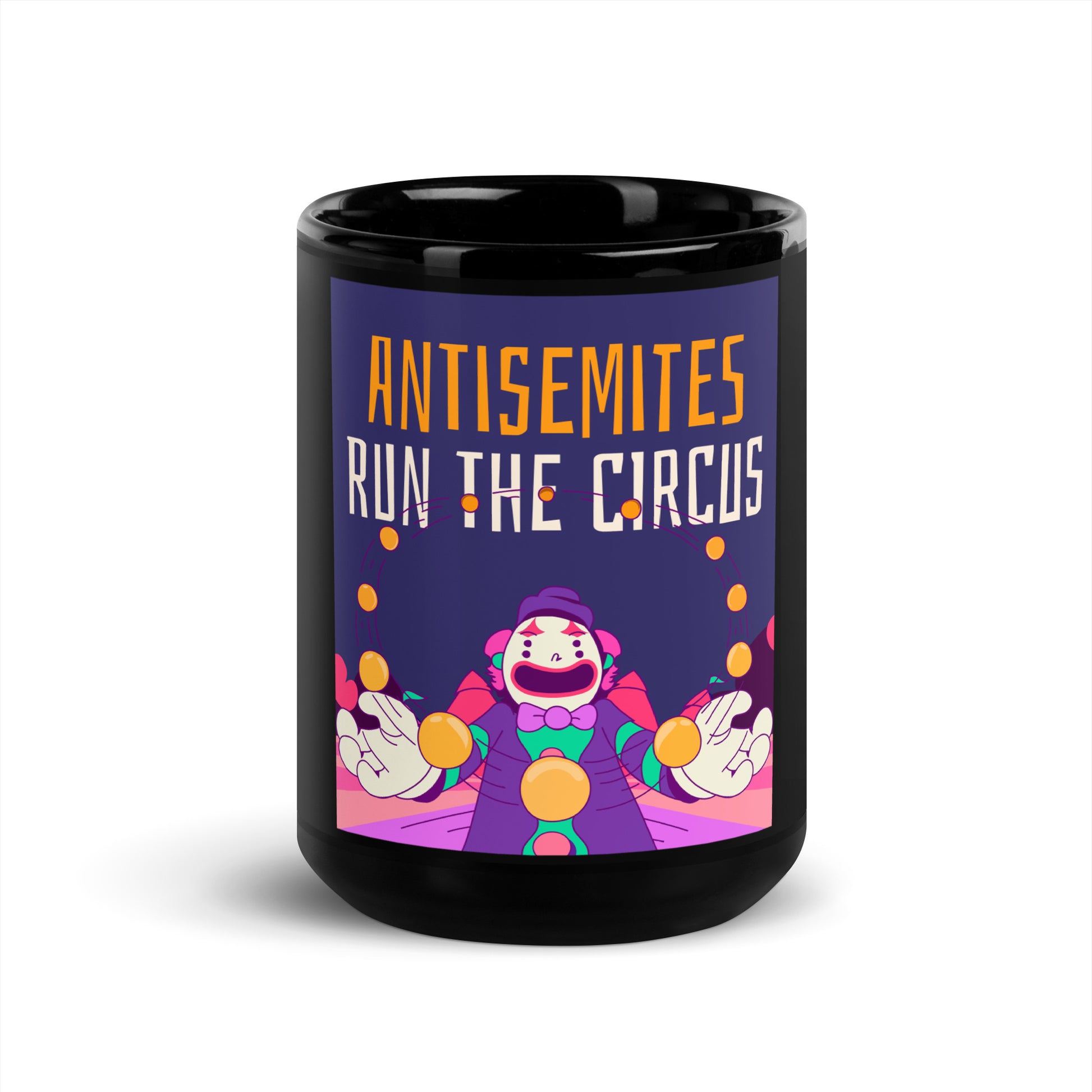 Antisemitic Clowns | Black Glossy Mug
